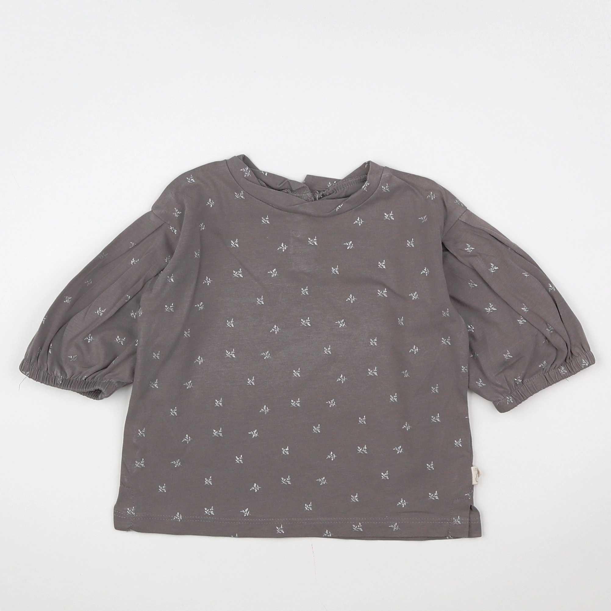 Mango - tee-shirt gris - 9/12 mois