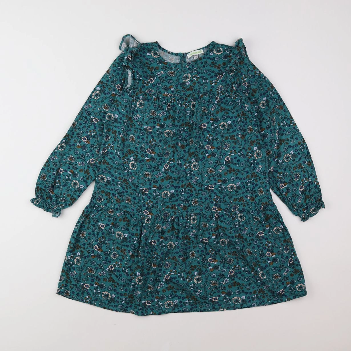 Vertbaudet - robe vert - 7 ans
