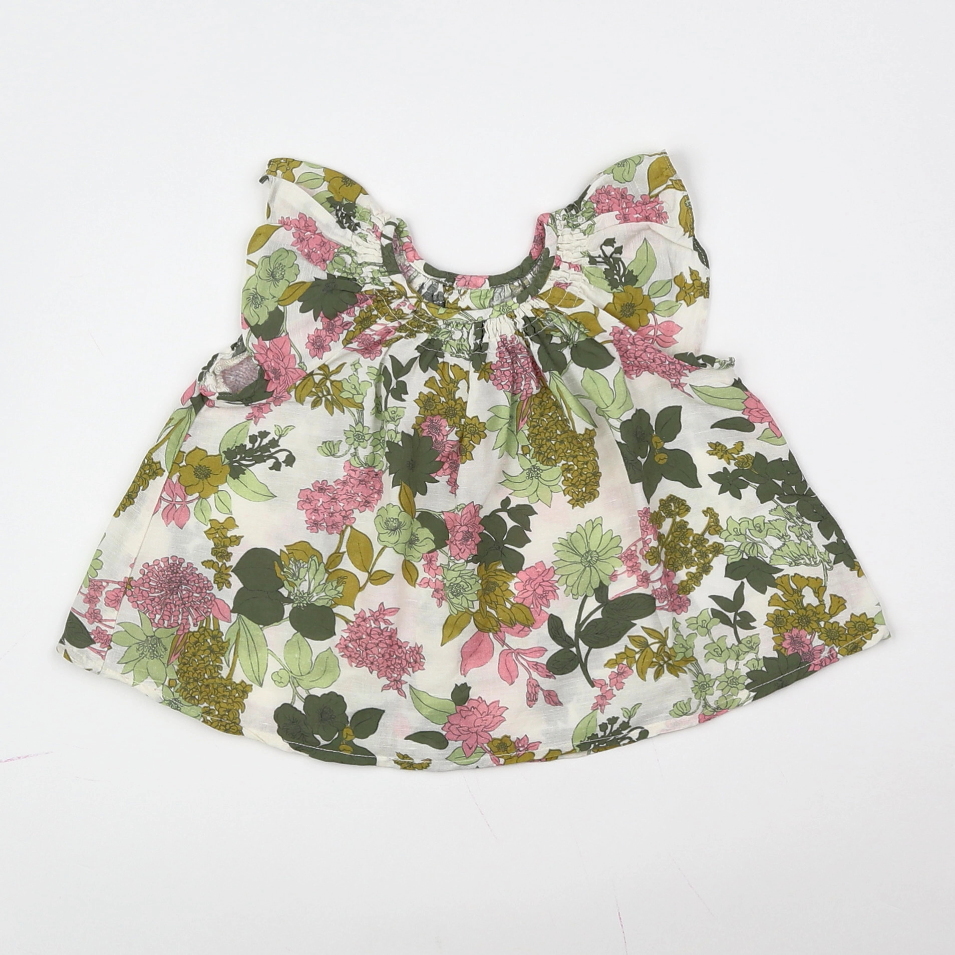 Bonpoint - blouse vert - 6 mois