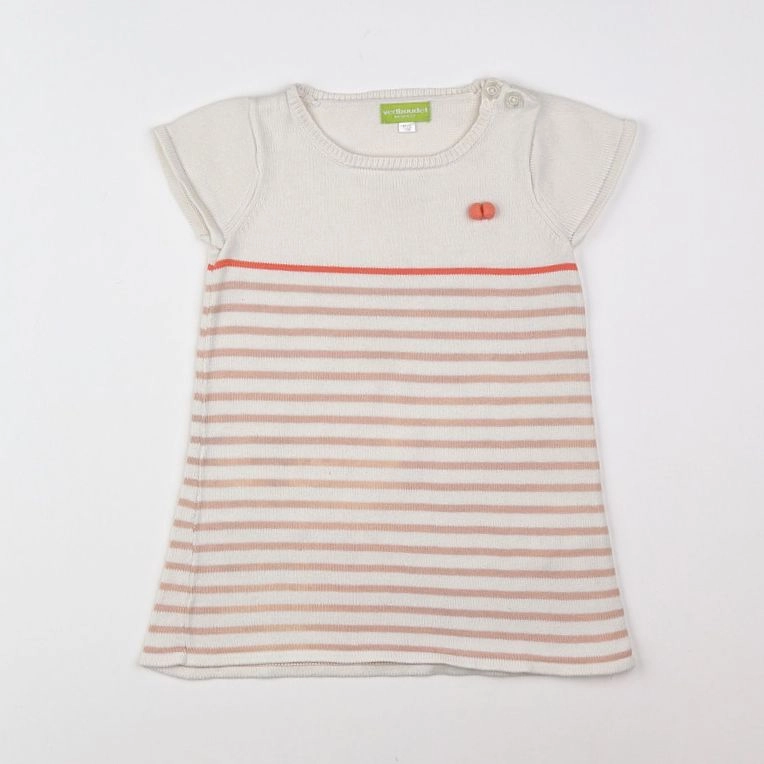 Vertbaudet - robe blanc - 18 mois