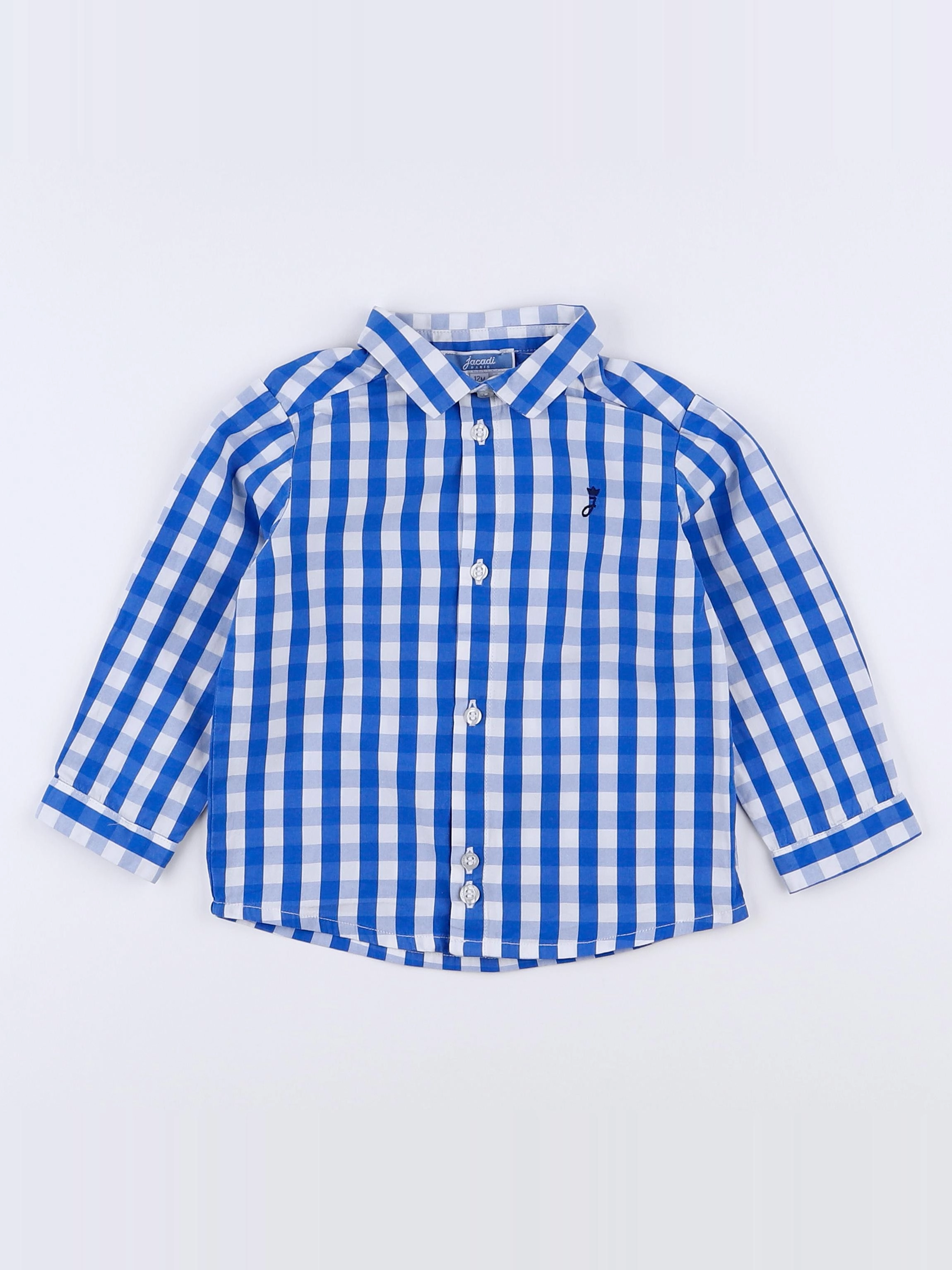 Jacadi - chemise bleu, blanc - 12 mois