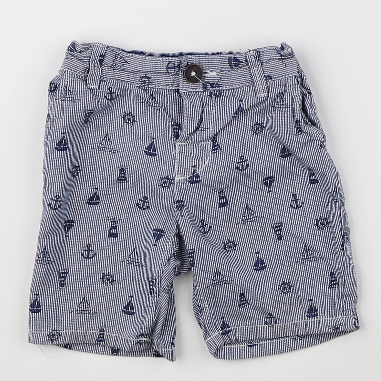 H&M - short bleu - 9/12 mois