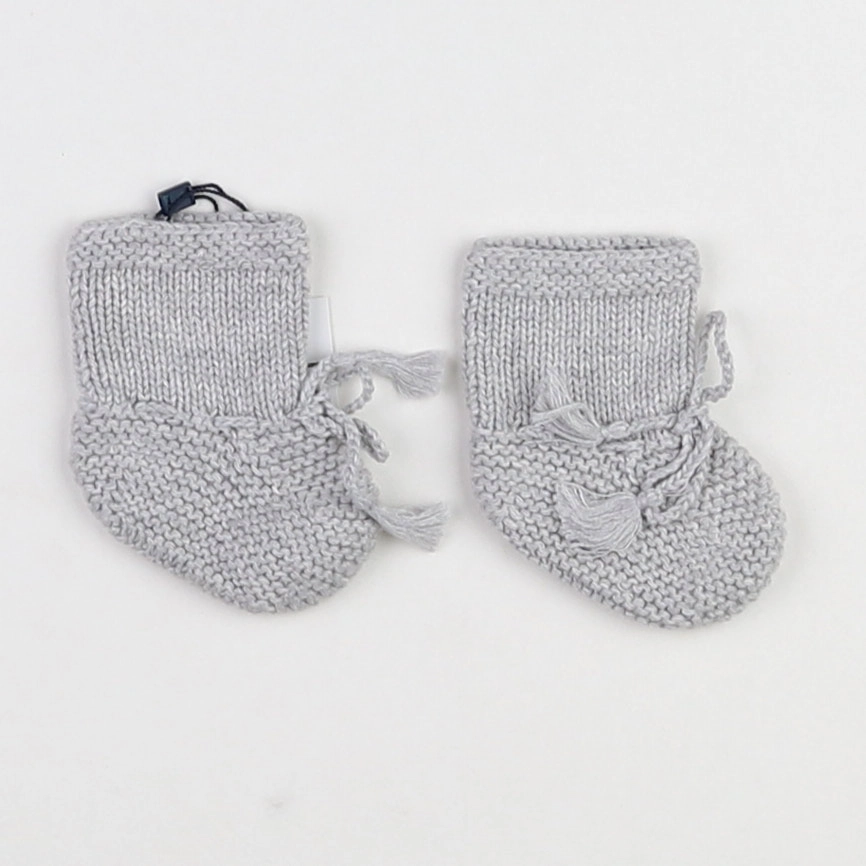 Bonton - chaussons gris (neuf) - pointure 16