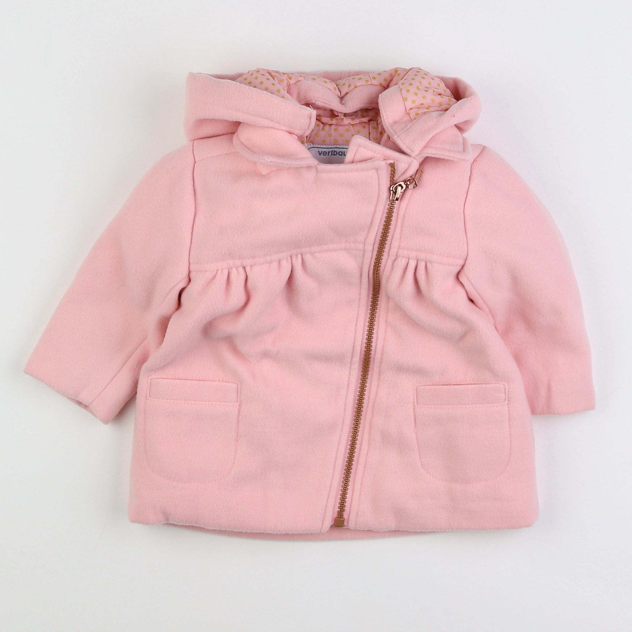 Vertbaudet - parka rose - 9 mois