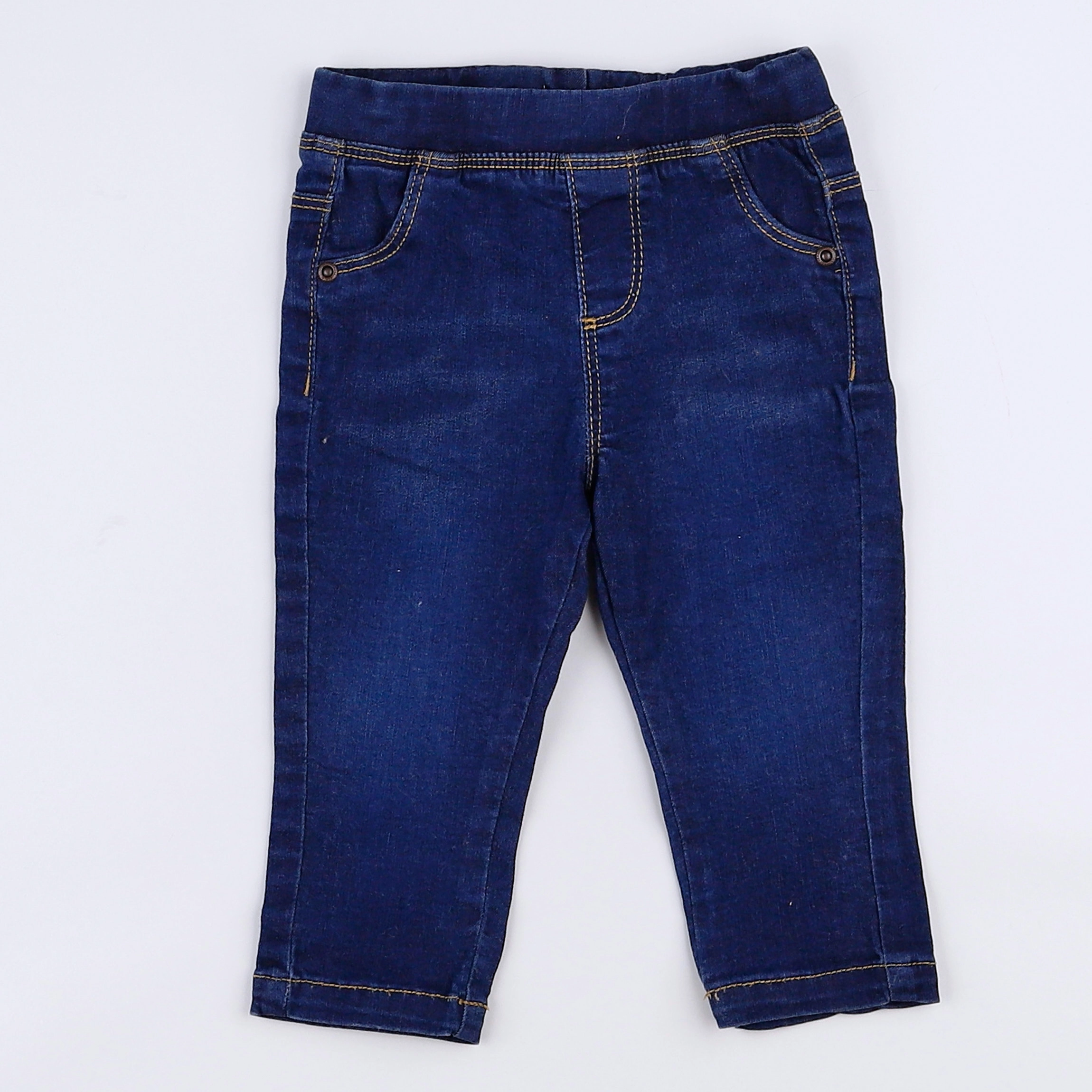 Vertbaudet - jegging bleu - 12 mois