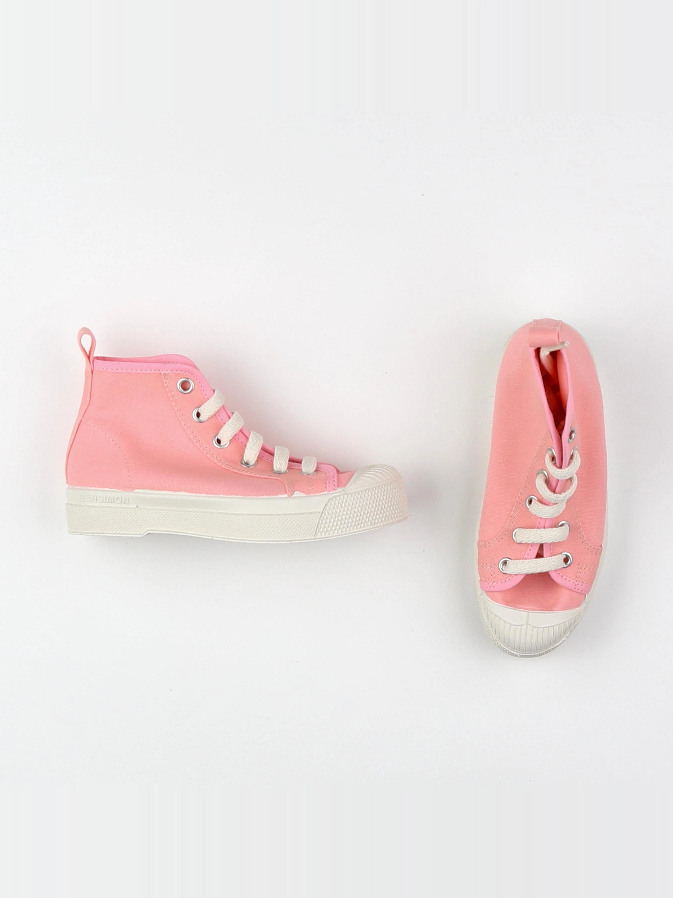 Bensimon - tennis à lacets rose (neuf) - pointure 34
