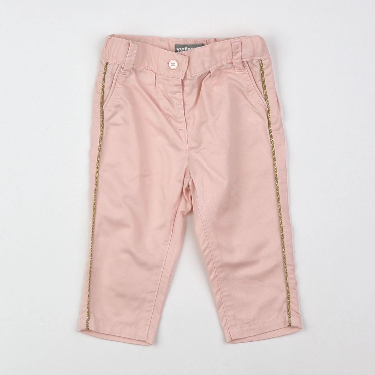 Vertbaudet - pantalon rose - 6 mois