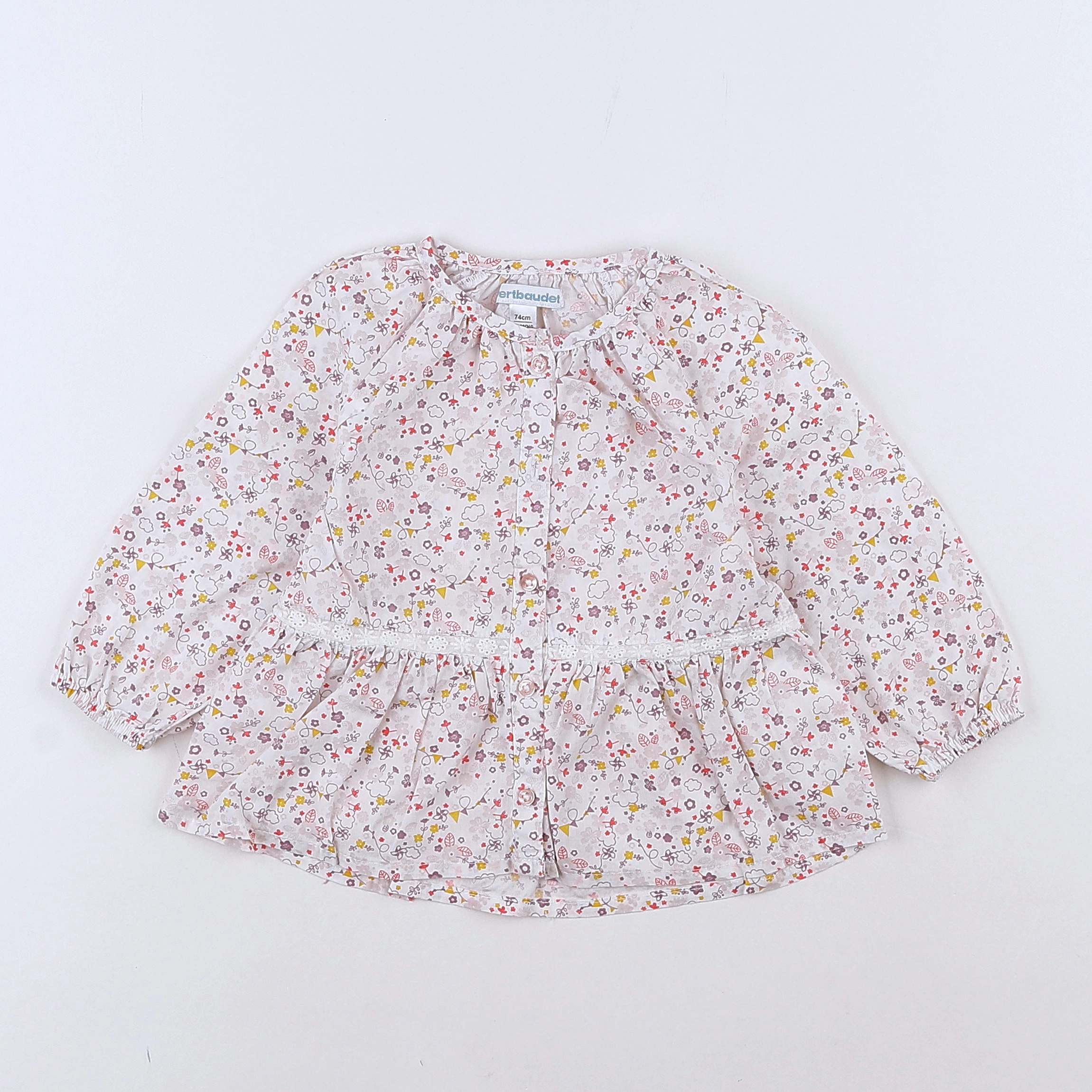 Vertbaudet - blouse blanc - 12 mois
