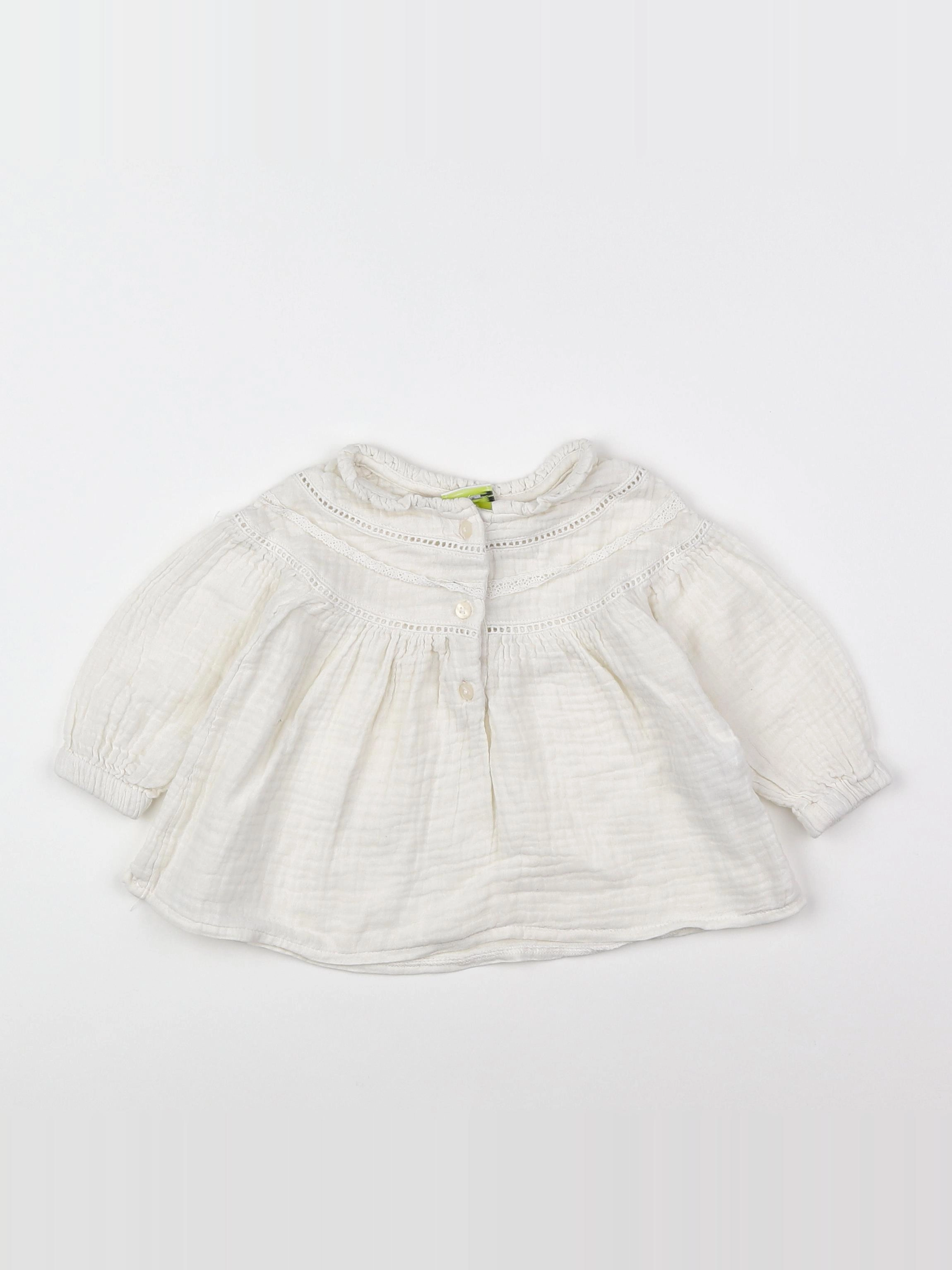 Tape à l'oeil - blouse blanc - 12 mois