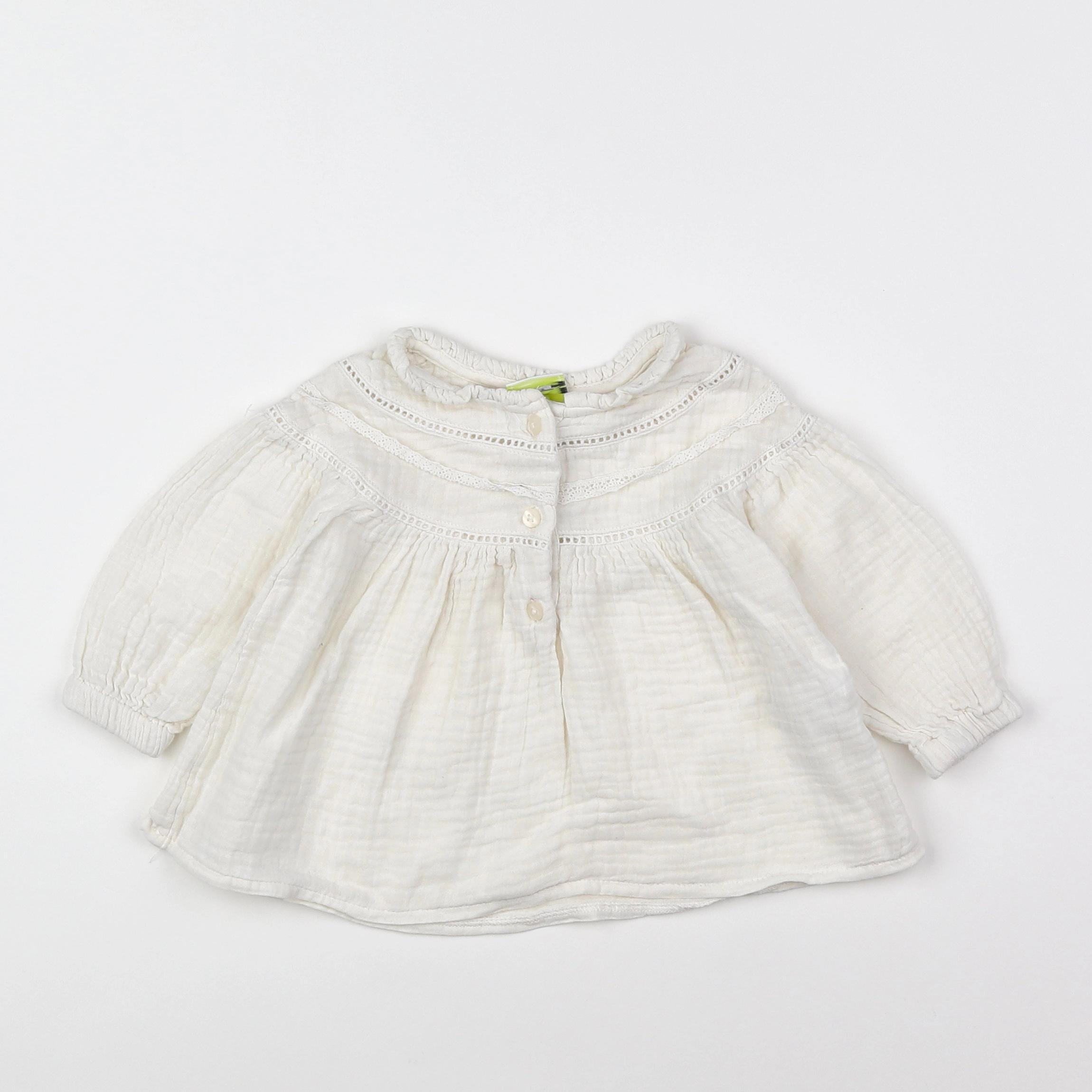 Tape à l'oeil - blouse blanc - 12 mois