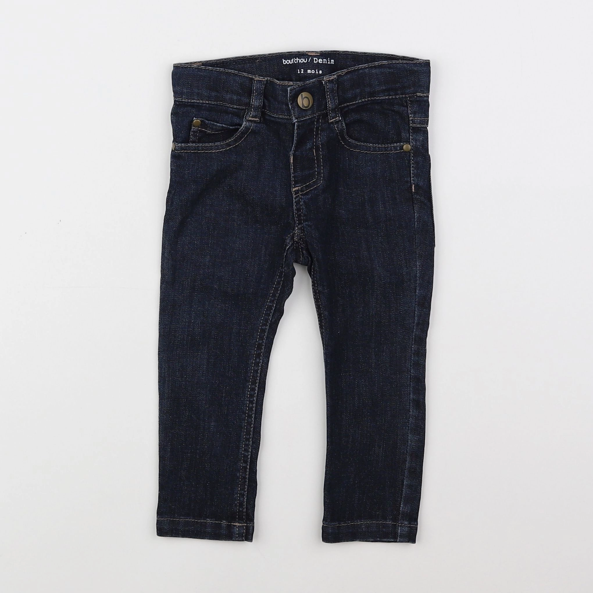 Boutchou - pantalon bleu - 12 mois