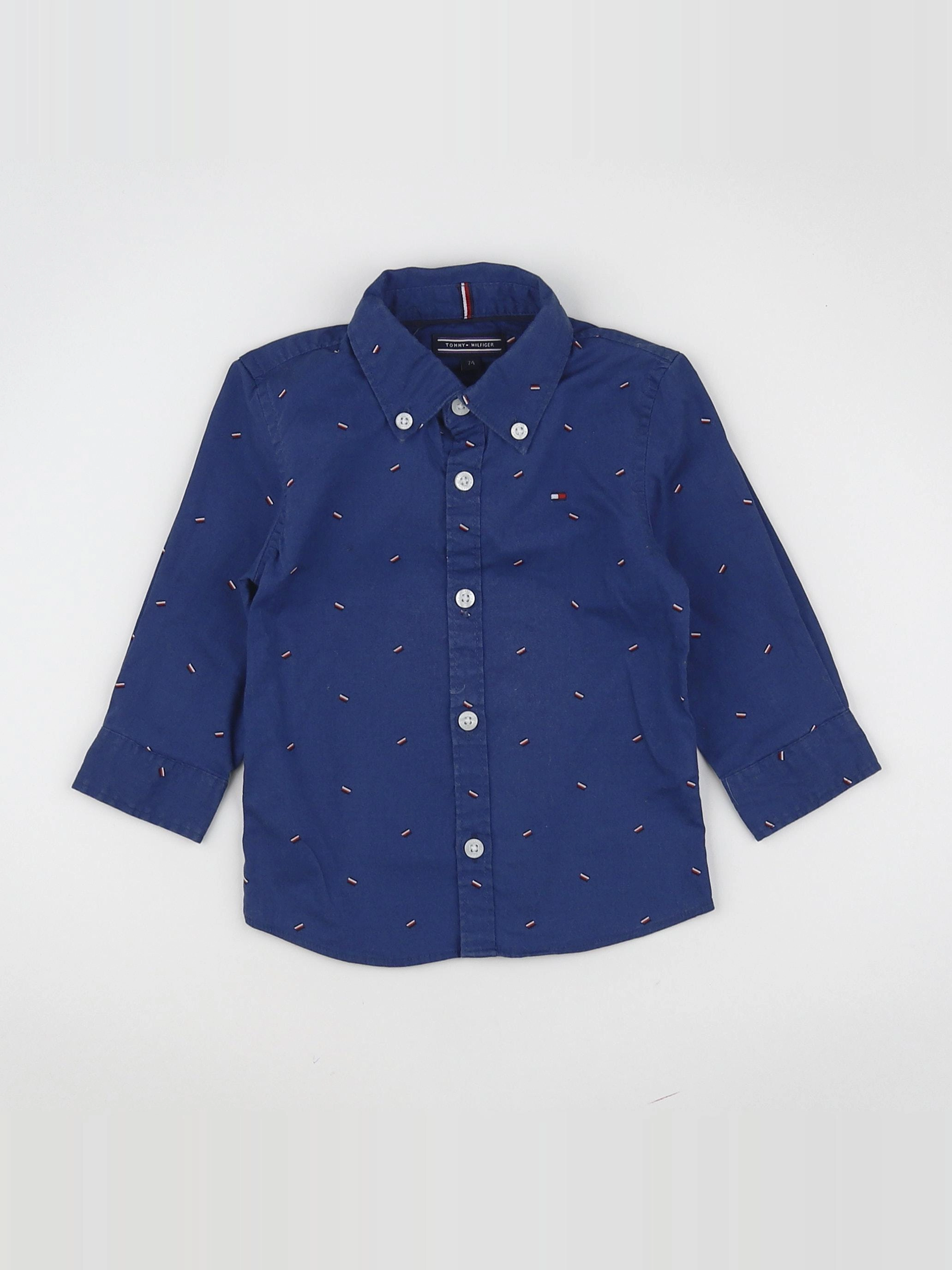 Tommy Hilfiger - chemise bleu, rouge - 12 mois