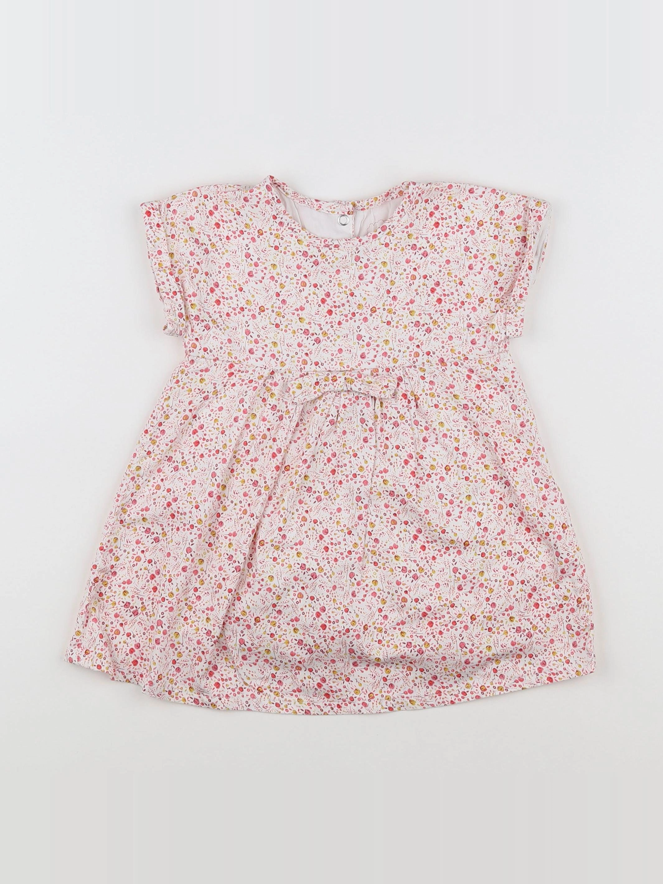 Tape à l'oeil - robe rose, jaune - 12 mois