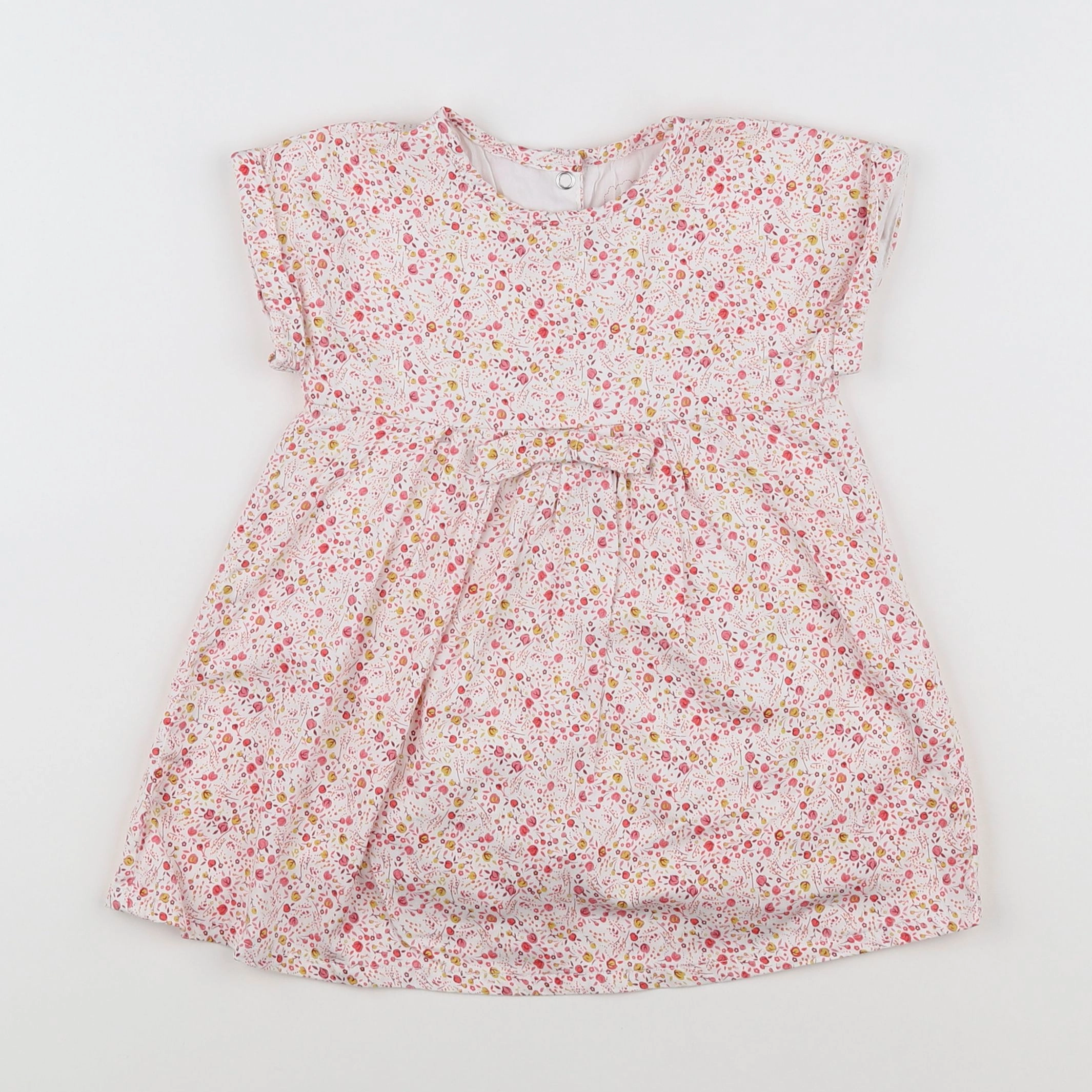 Tape à l'oeil - robe rose, jaune - 12 mois
