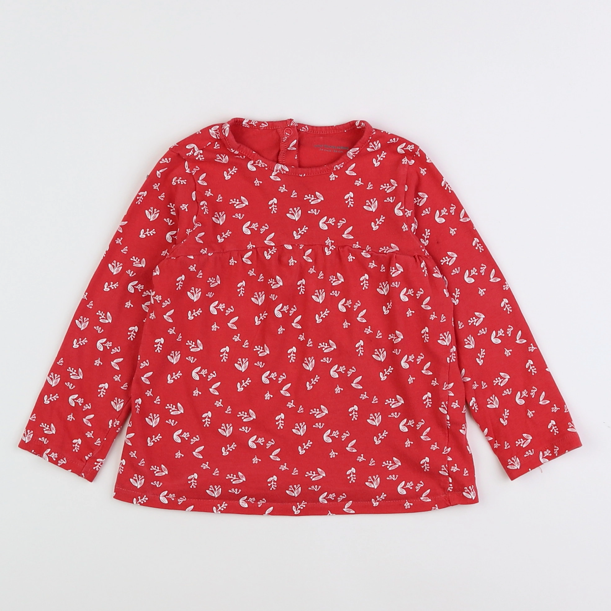 Vertbaudet - tee-shirt rouge - 2 ans
