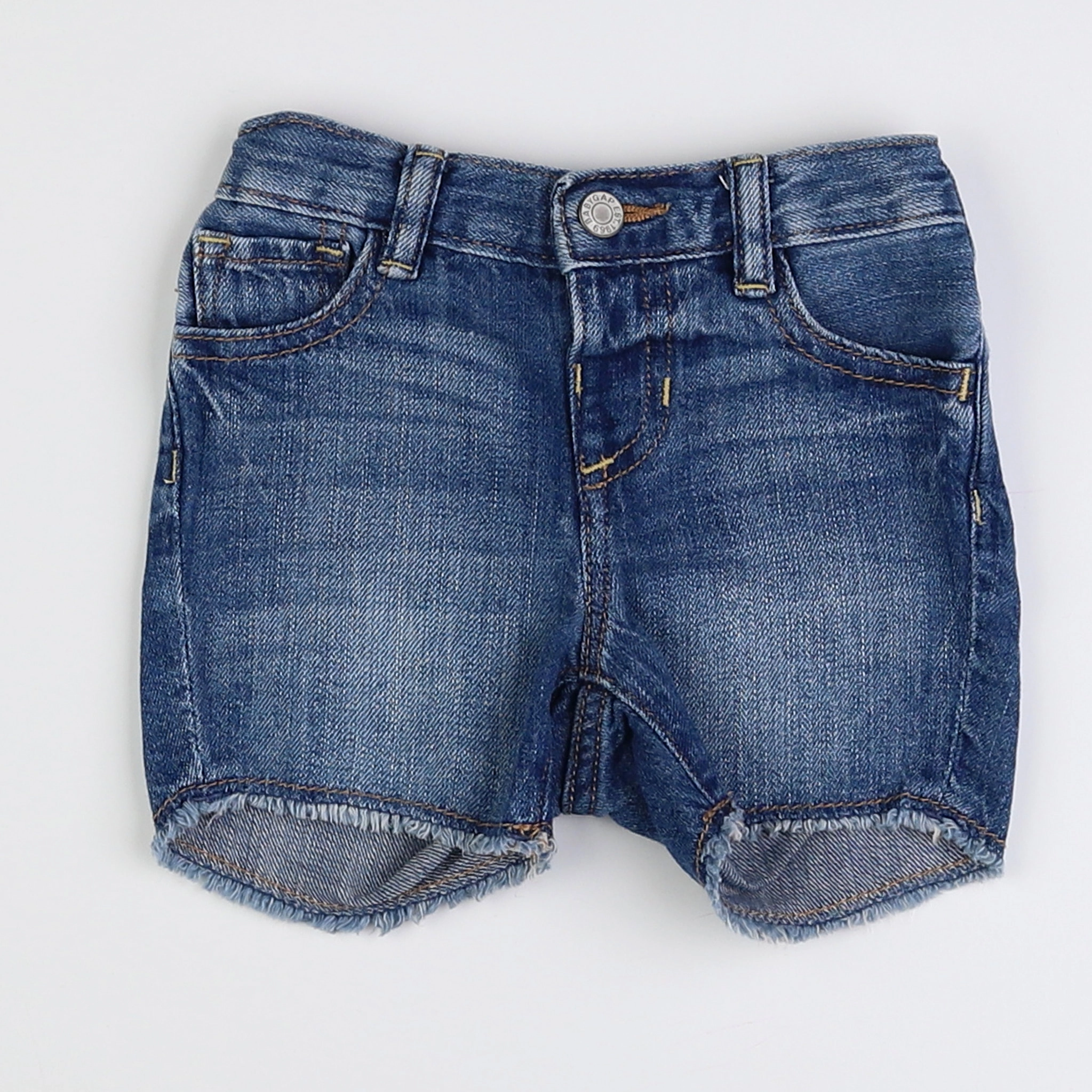 GAP - short bleu - 6/12 mois