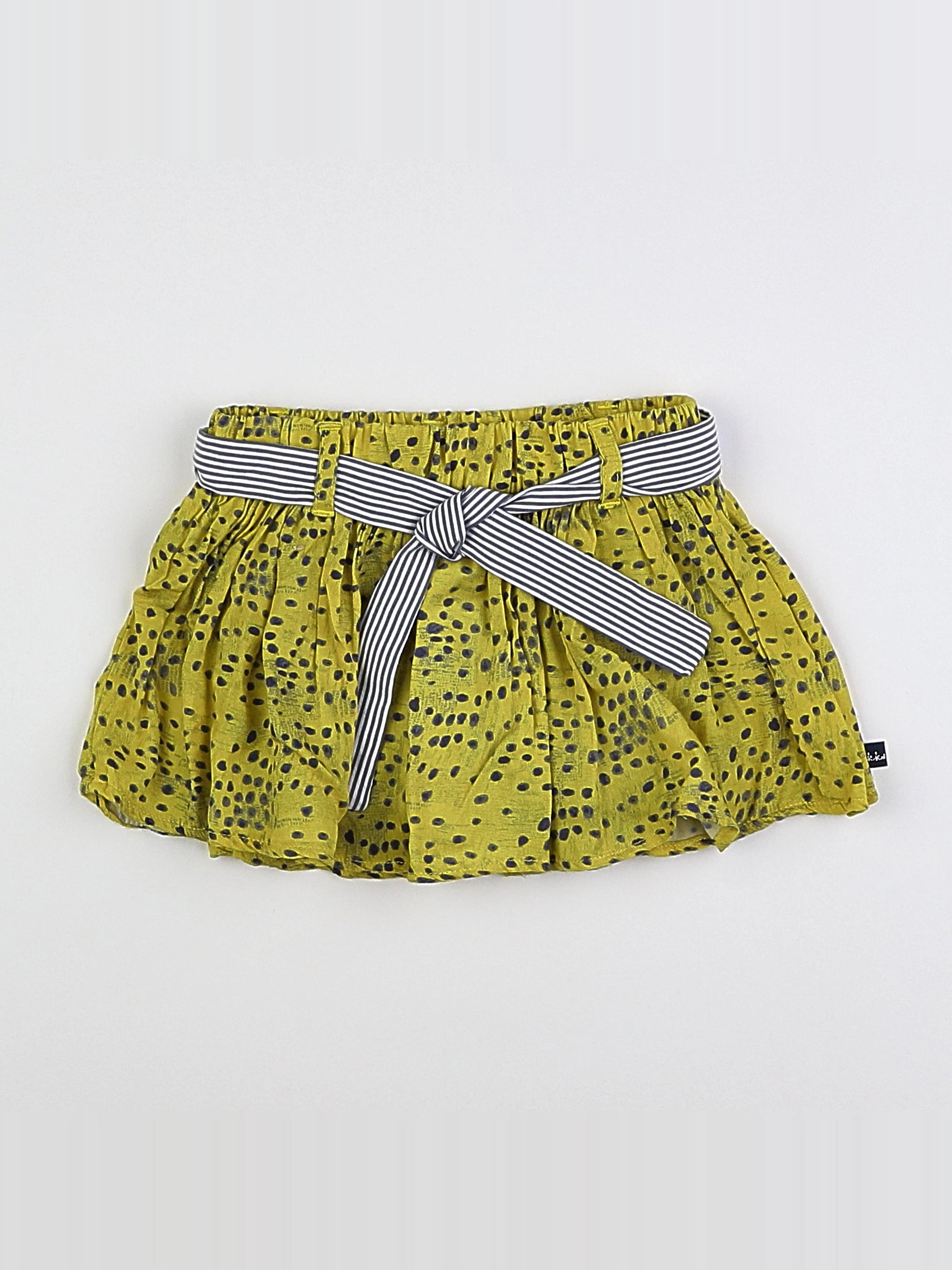 IKKS - jupe short jaune, bleu - 12 mois