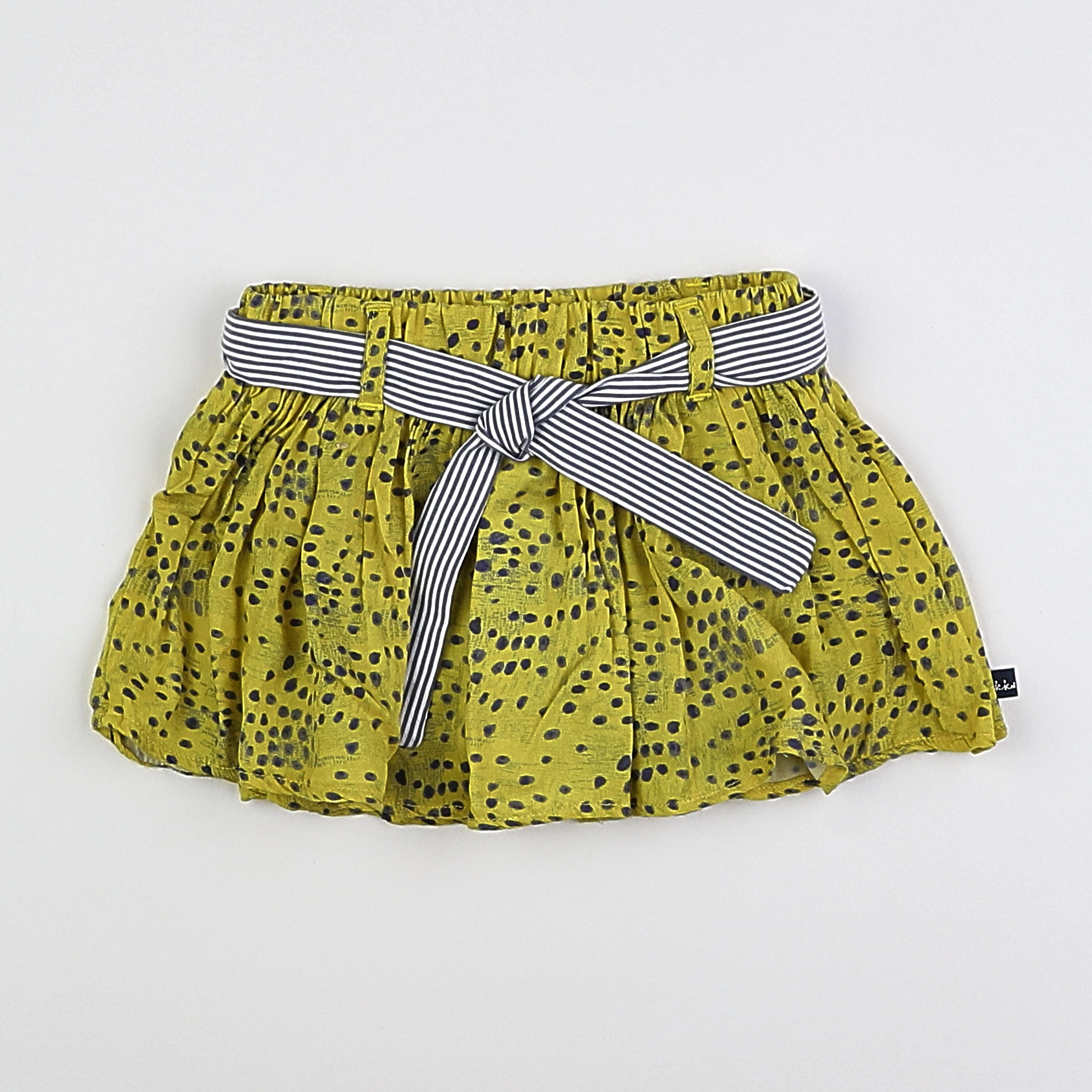 IKKS - jupe short jaune, bleu - 12 mois