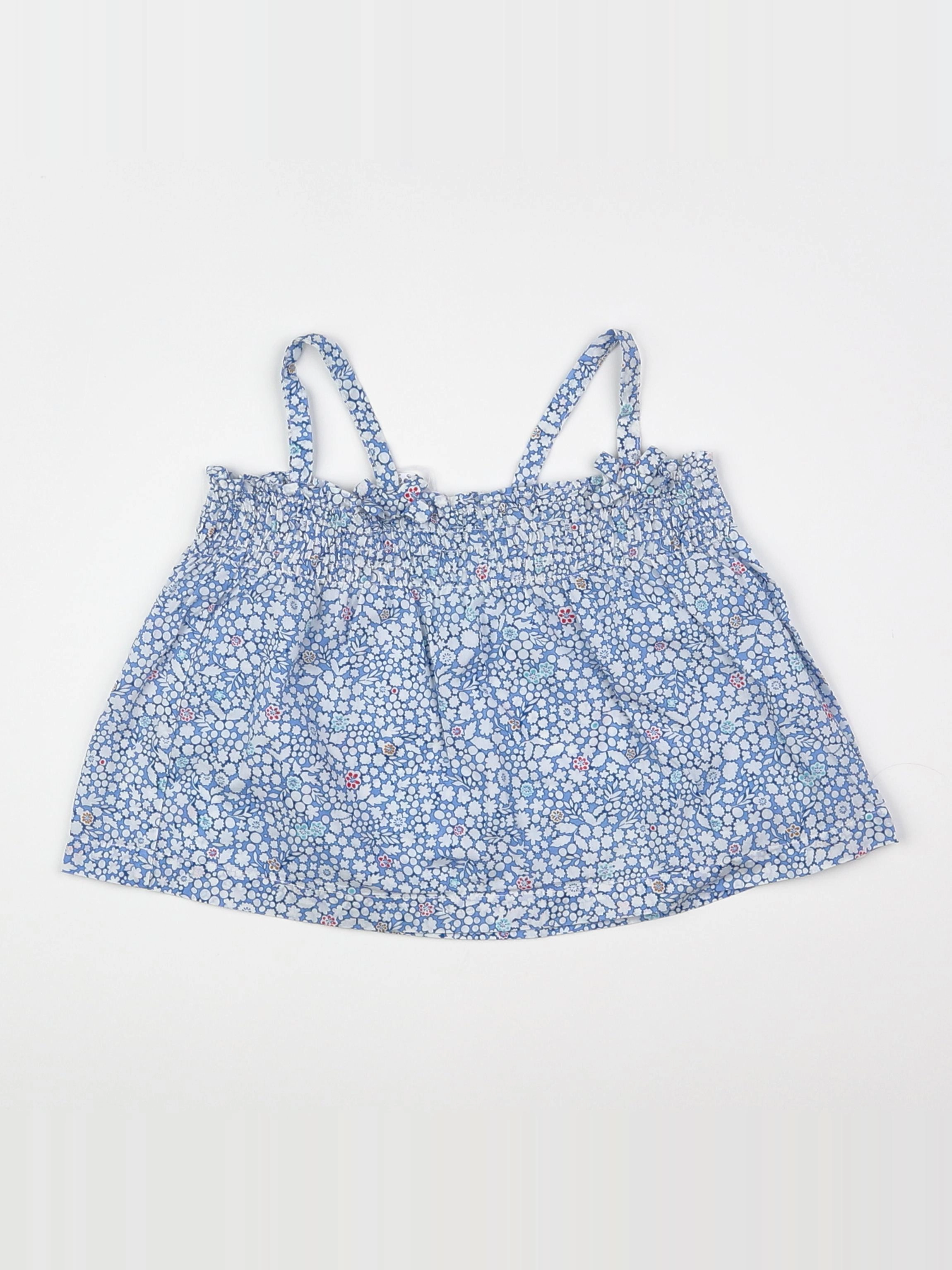 Jacadi - blouse bleu - 12 mois