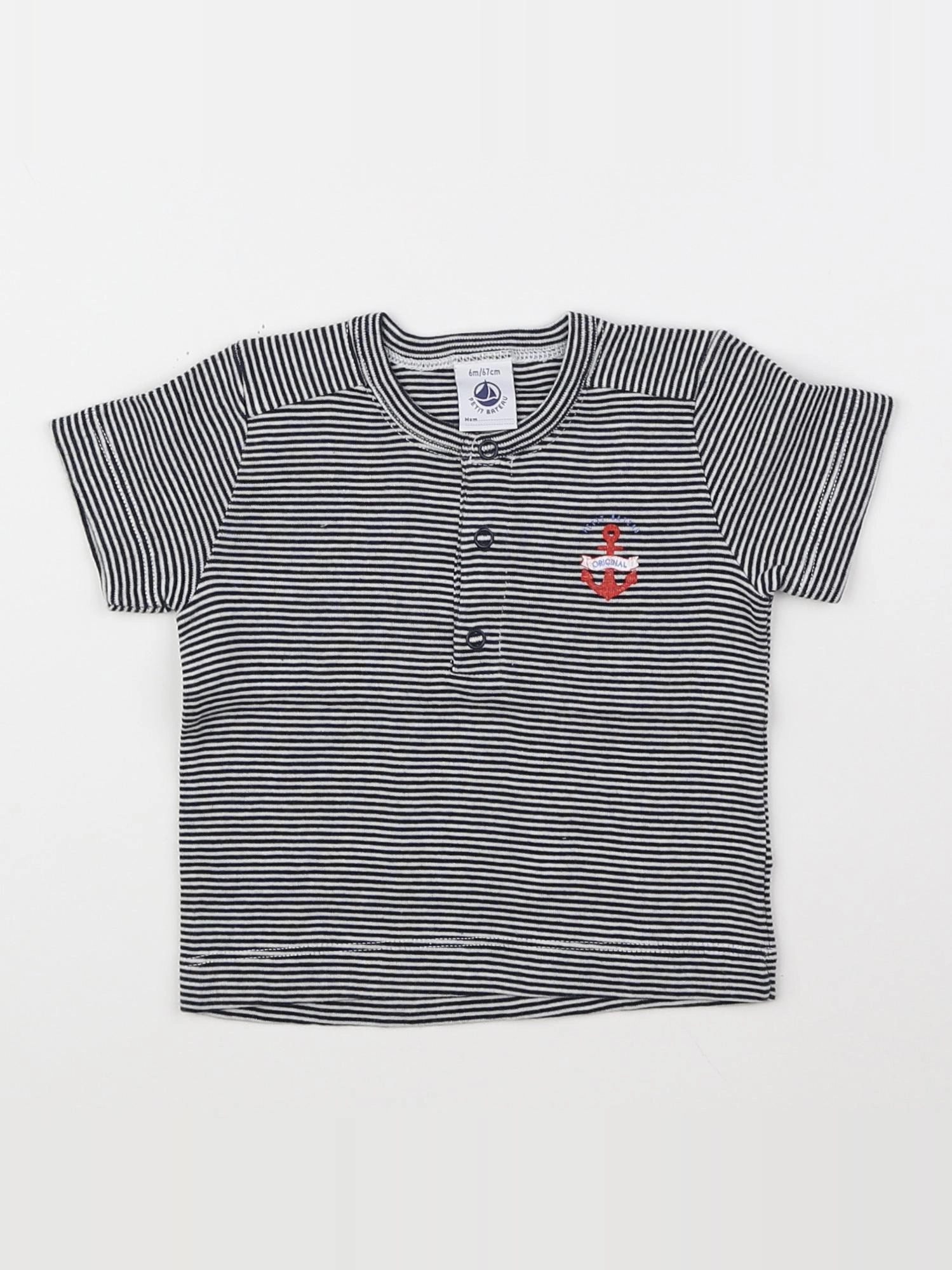 Boutchou - tee-shirt gris - 6 mois