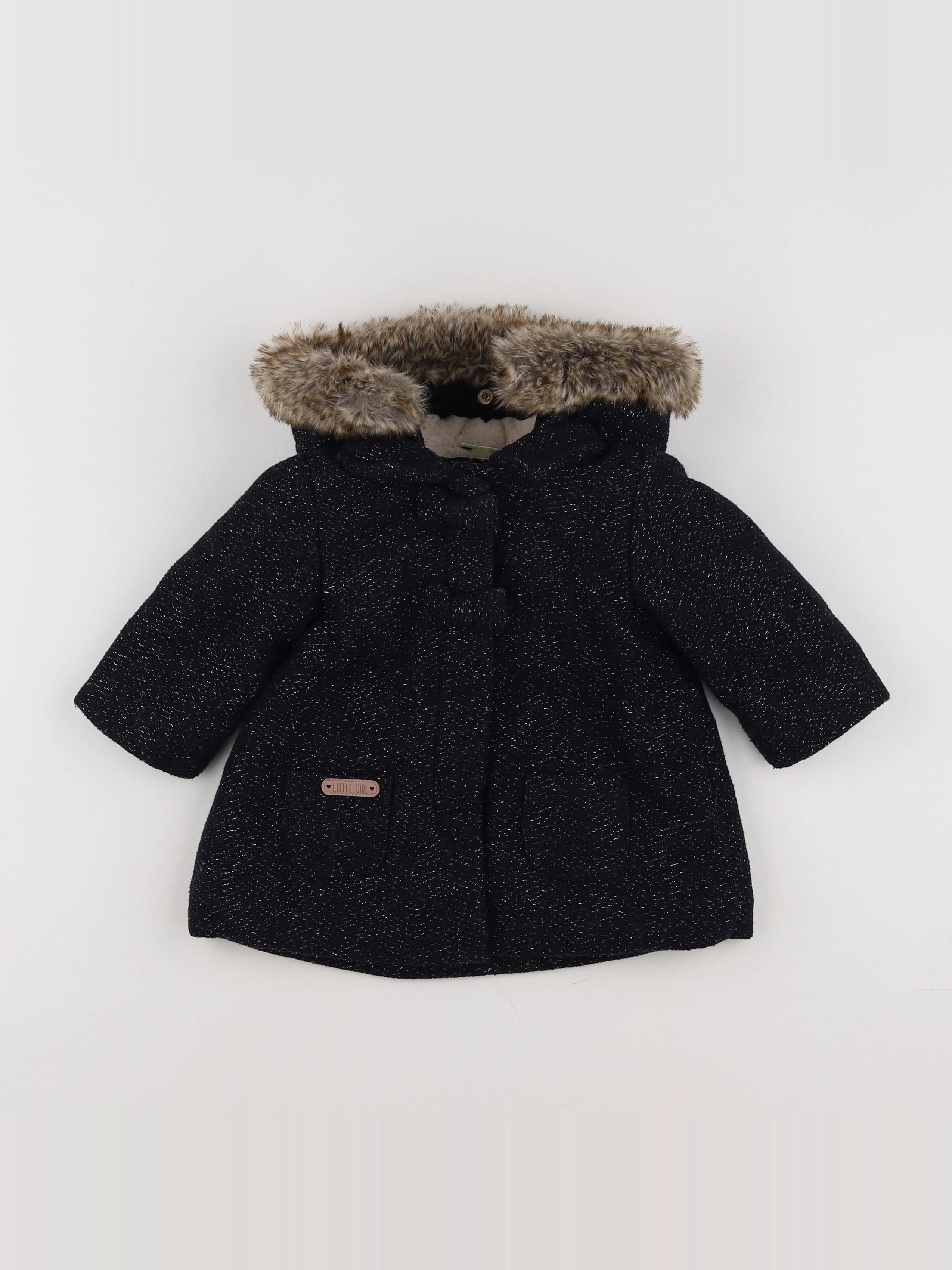 Tape à l'oeil - manteau noir, or - 9 mois