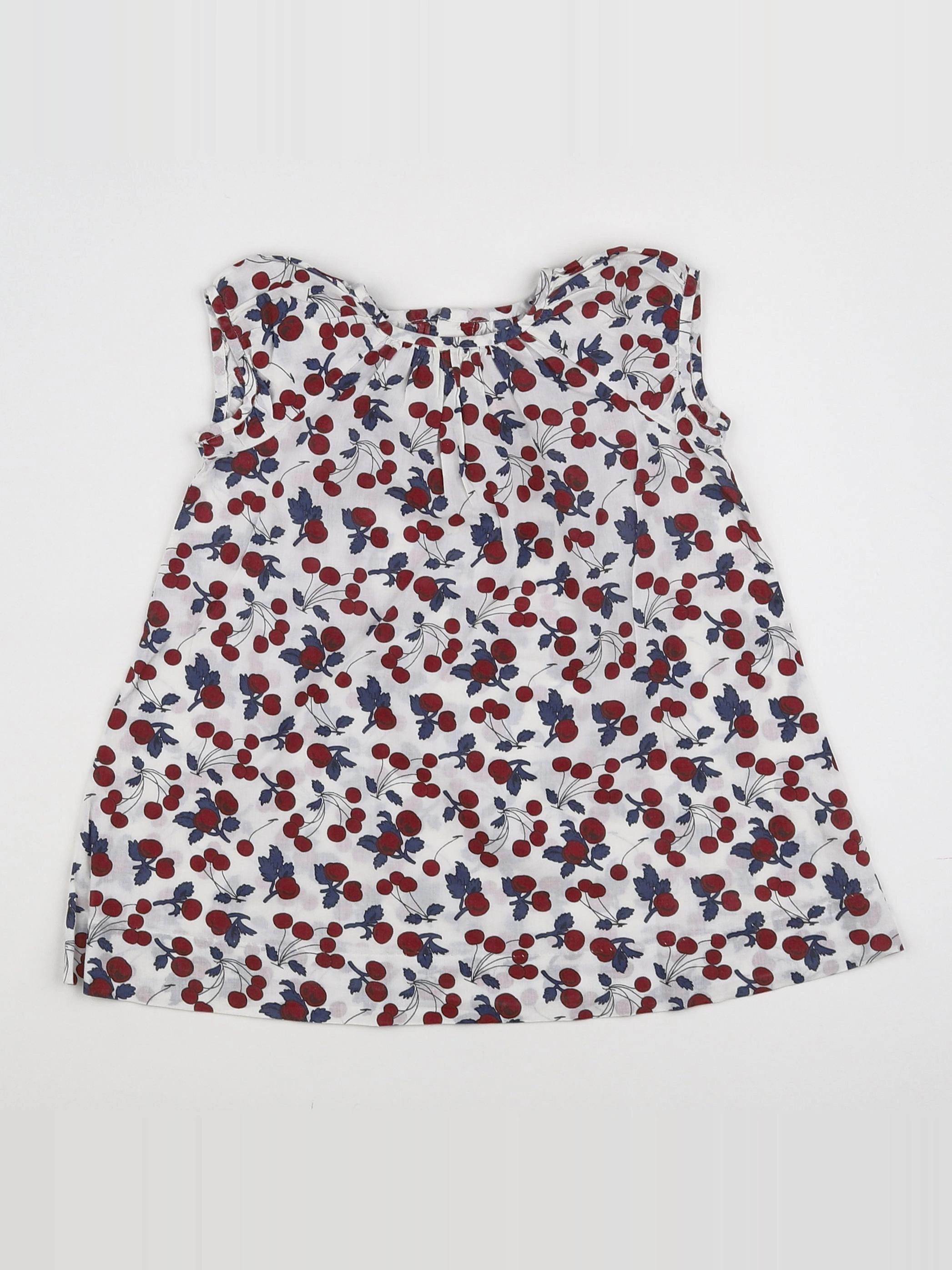 Bonpoint - robe beige, bleu, rouge - 18 mois