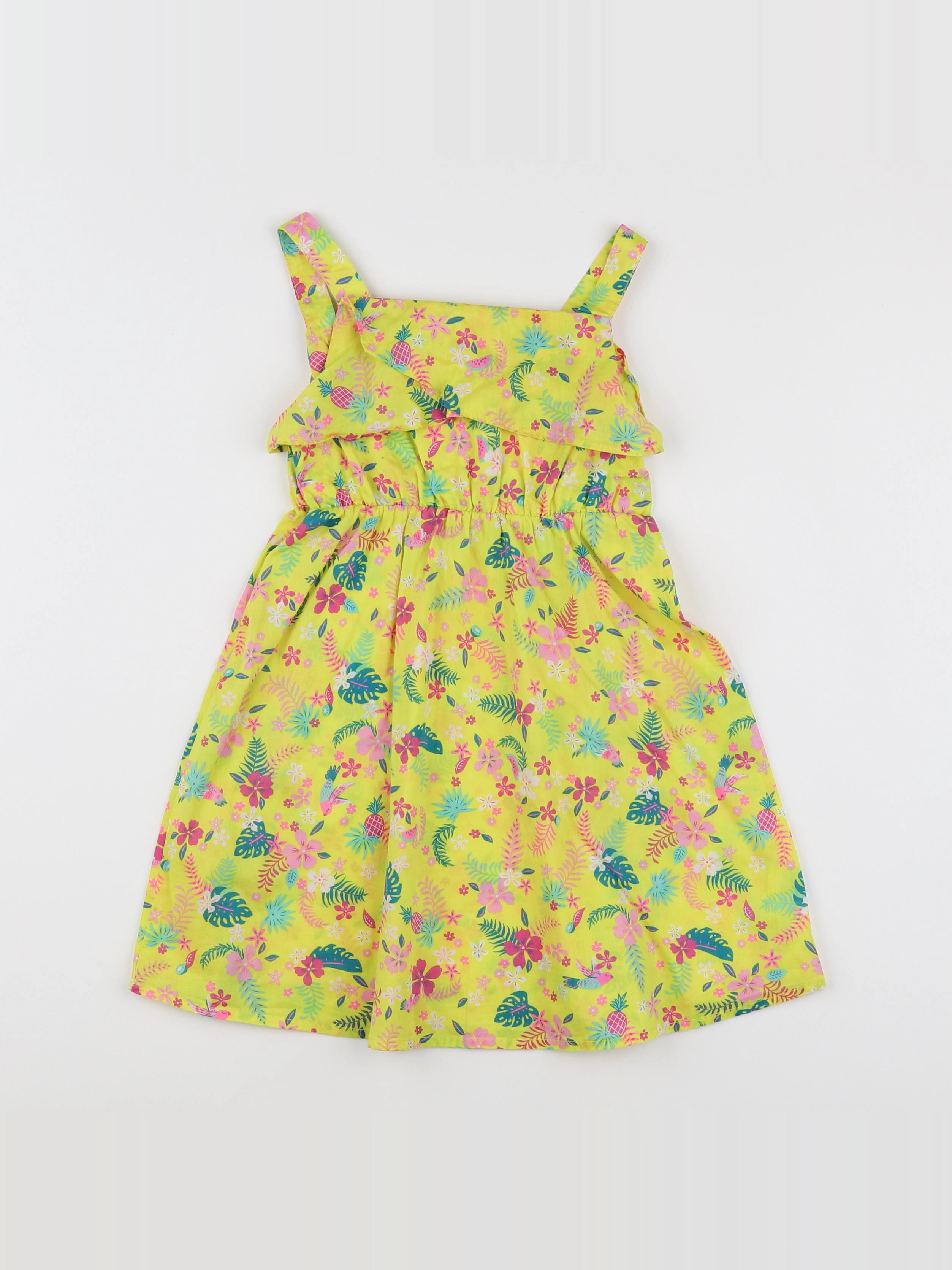 Sergent Major - robe jaune, rose - 2 ans