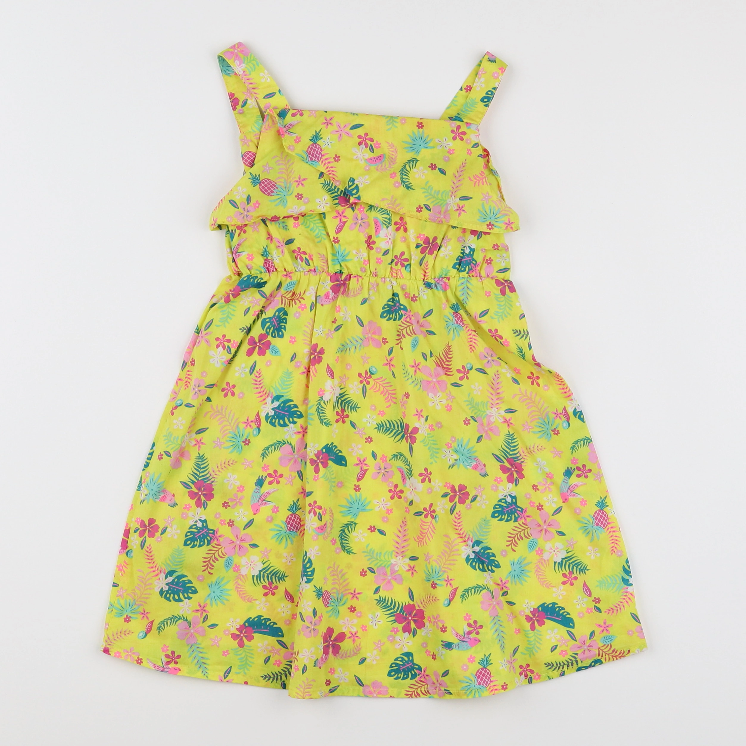 Sergent Major - robe jaune, rose - 2 ans