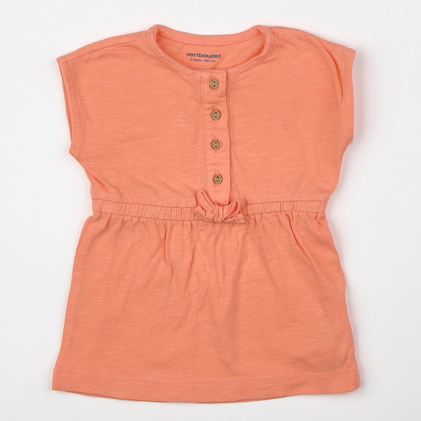 Vertbaudet - robe orange - 3 mois