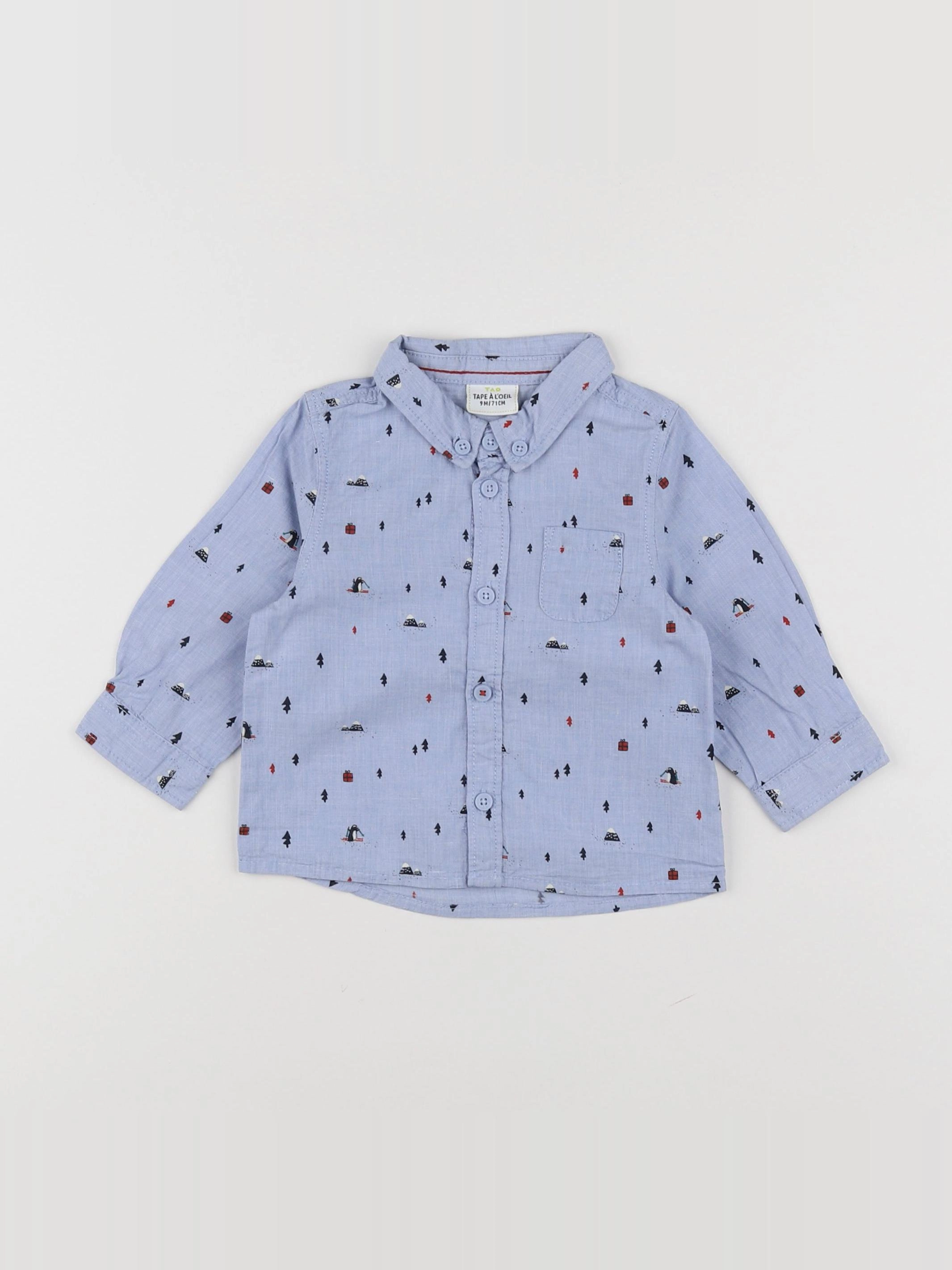 Tape à l'oeil - chemise bleu - 9 mois
