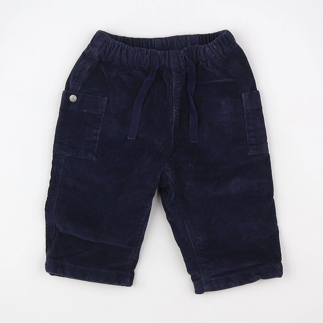 Petit Bateau - pantalon bleu - 6 mois