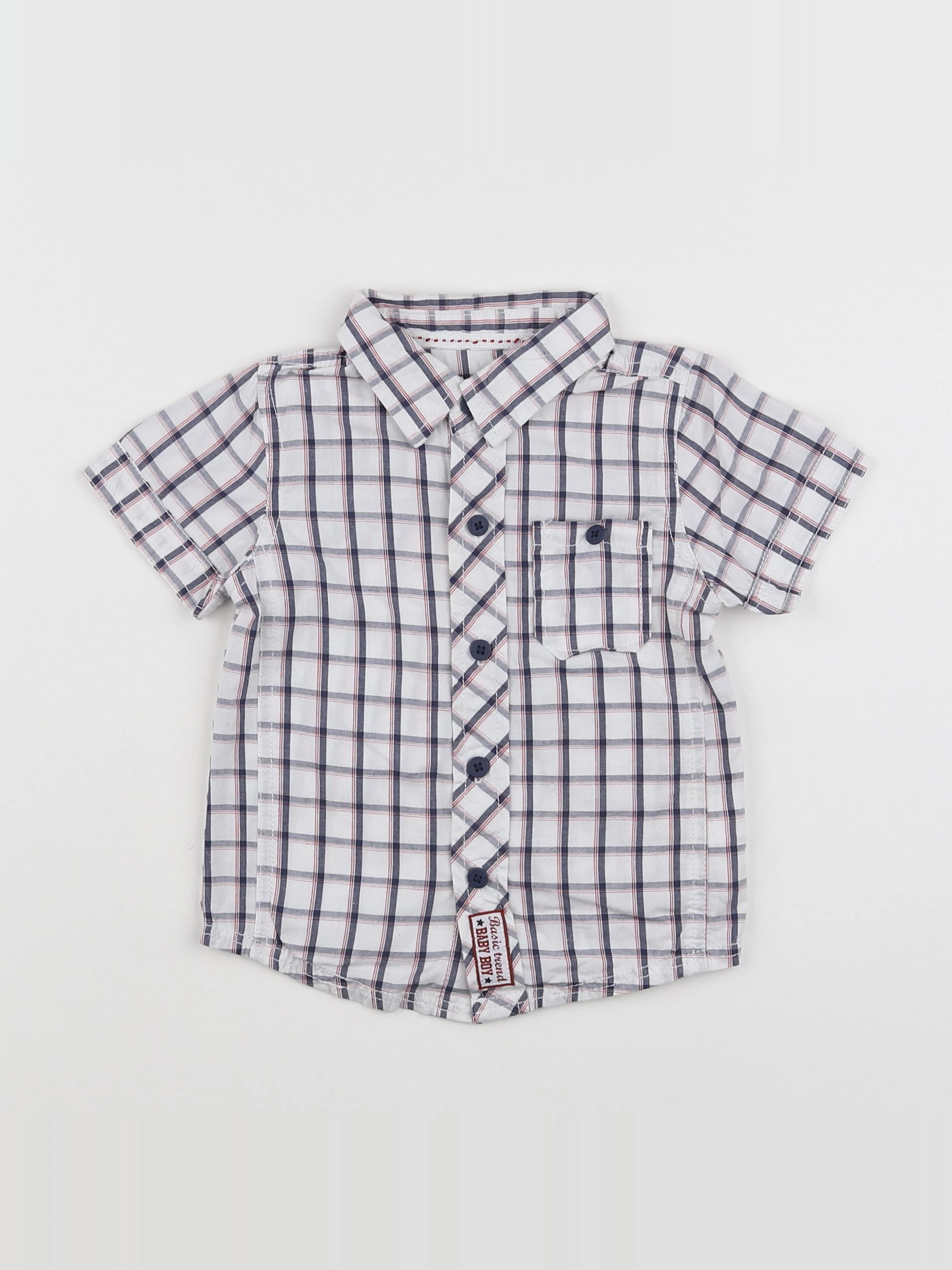 Tape à l'oeil - chemise blanc, bleu - 18 mois