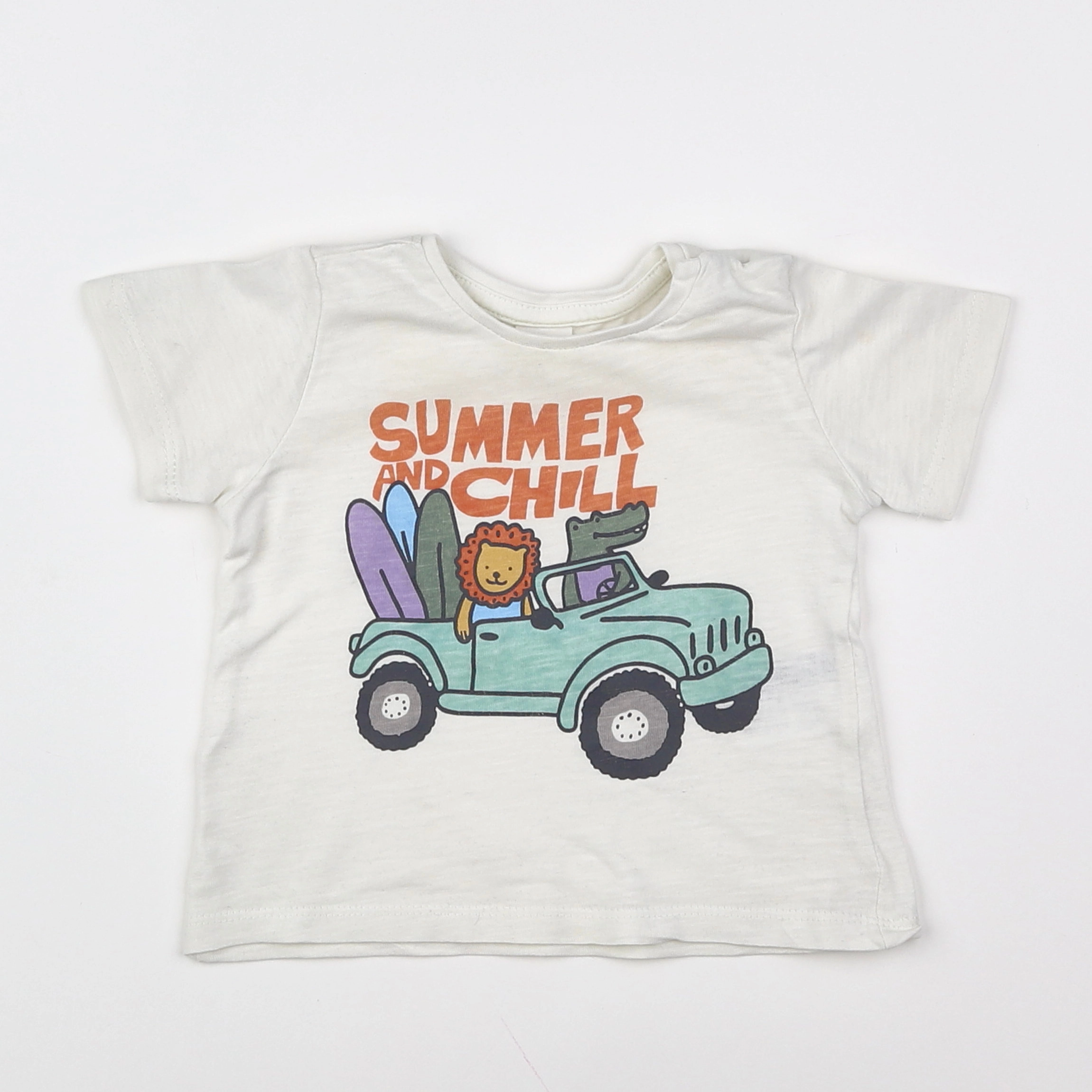 H&M - tee-shirt blanc - 3/6 mois