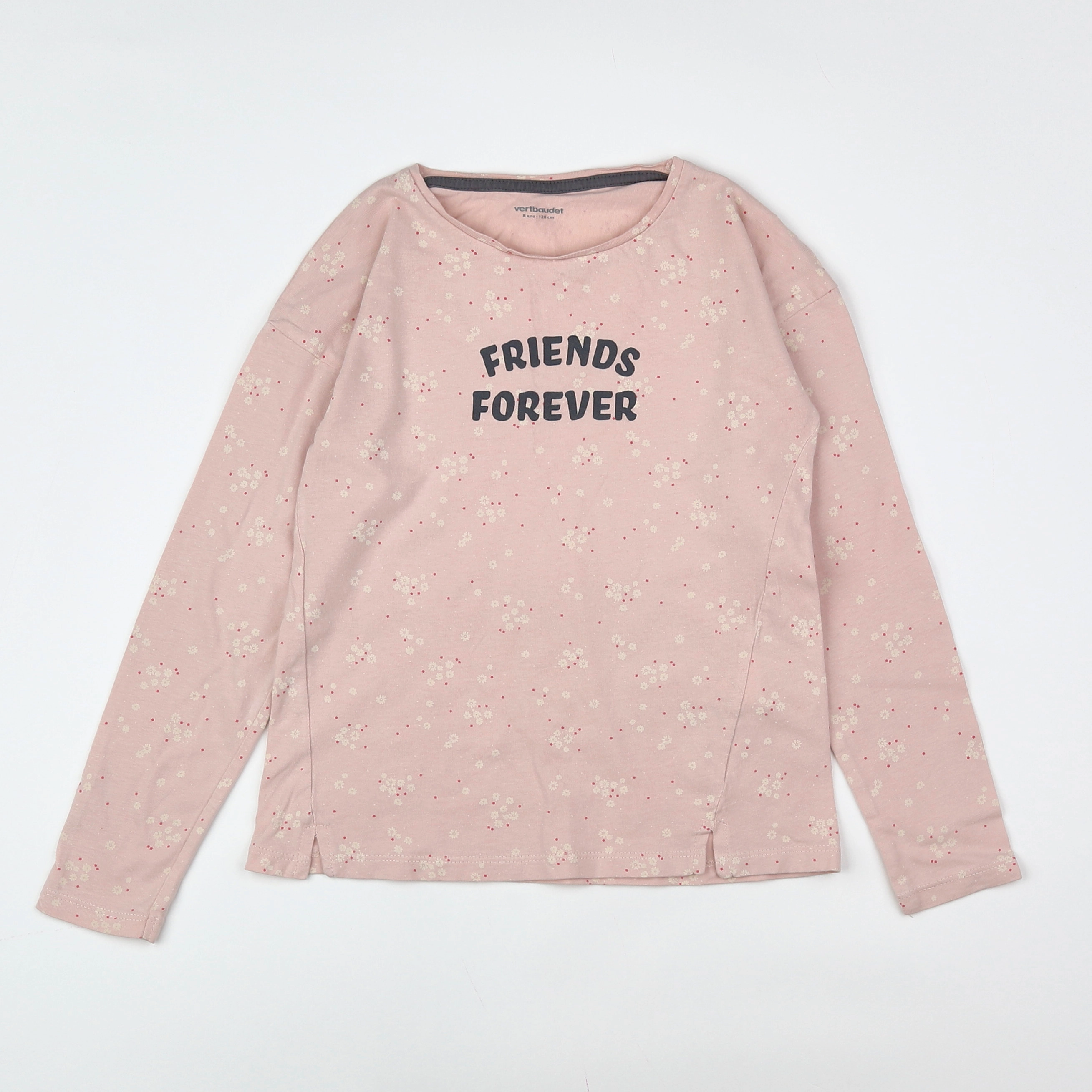 Vertbaudet - tee-shirt rose - 8 ans