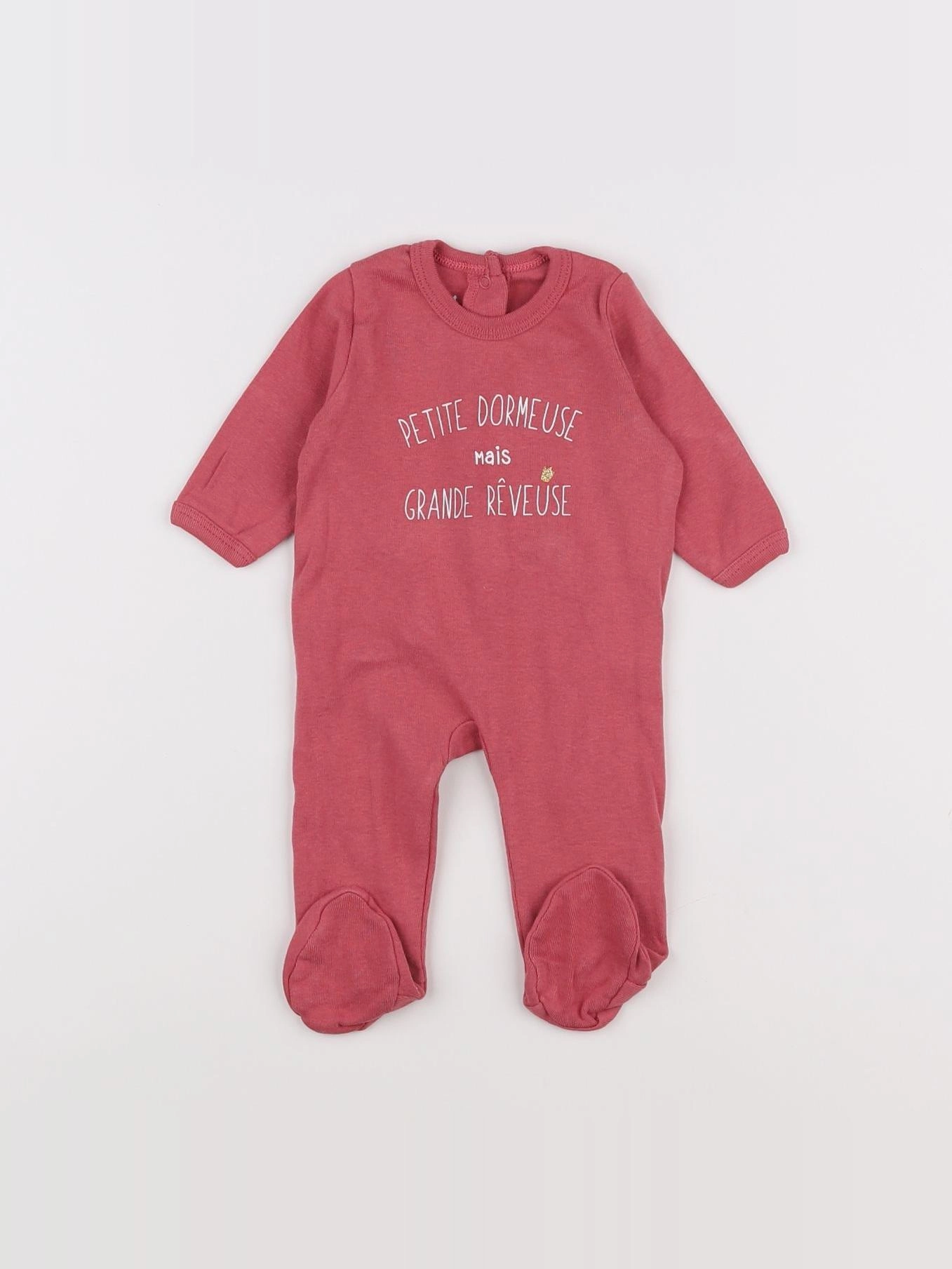Vertbaudet - pyjama coton rose - 3 mois