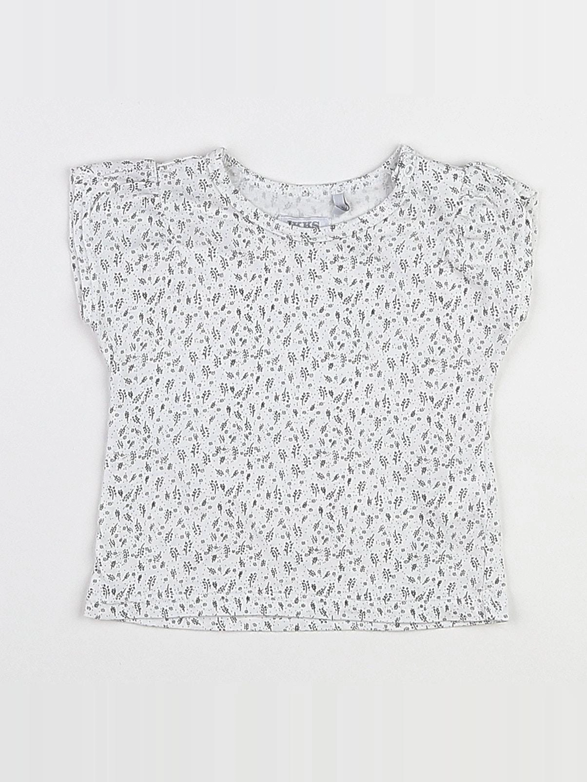 IKKS - tee-shirt blanc, noir - 3 mois