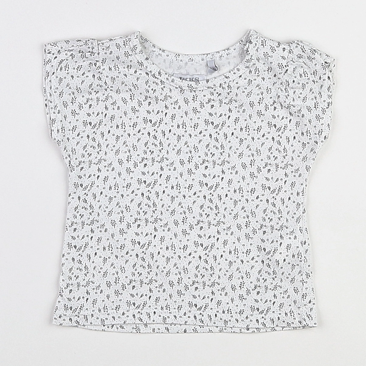 IKKS - tee-shirt blanc, noir - 3 mois