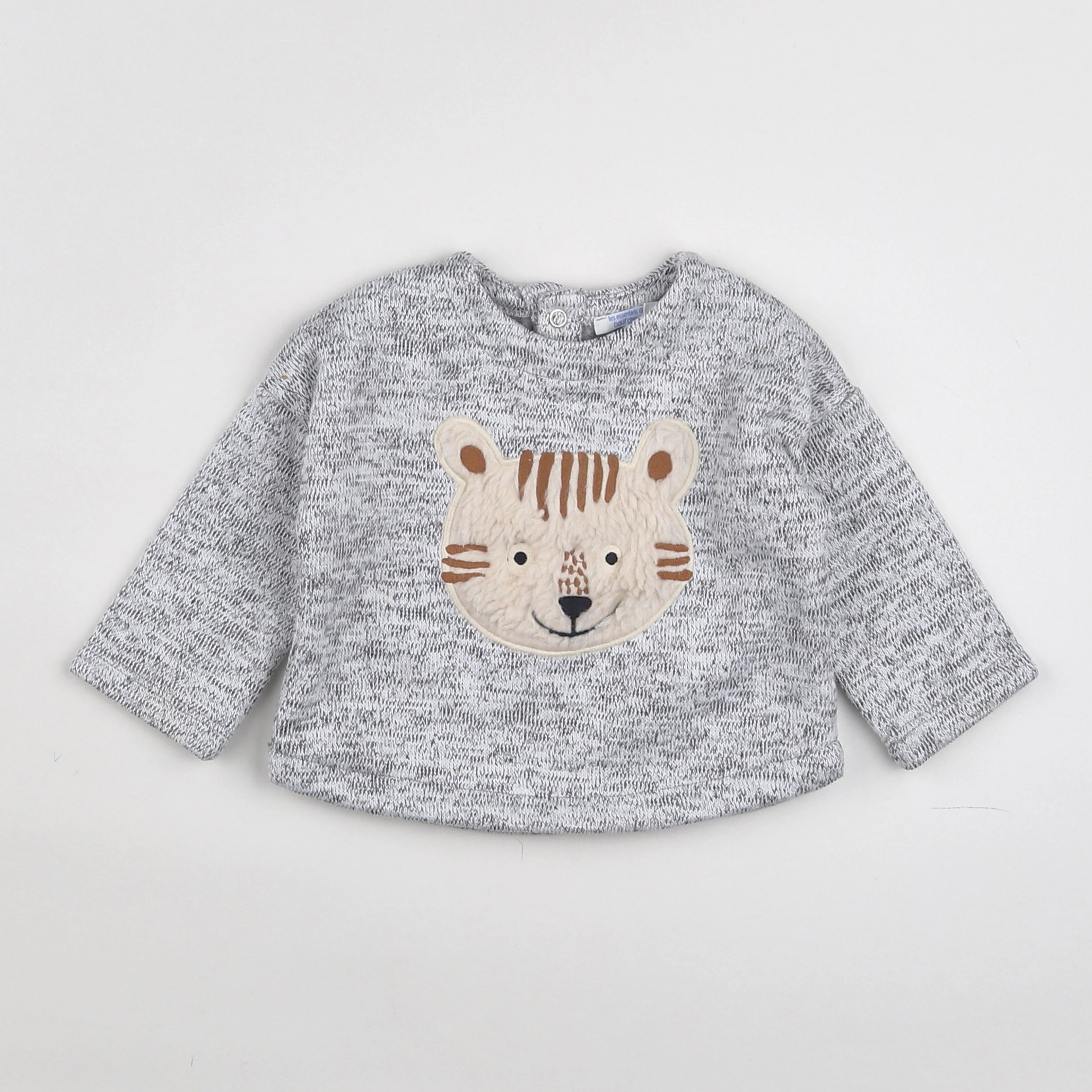 Boutchou - sweat gris, marron - 6 mois