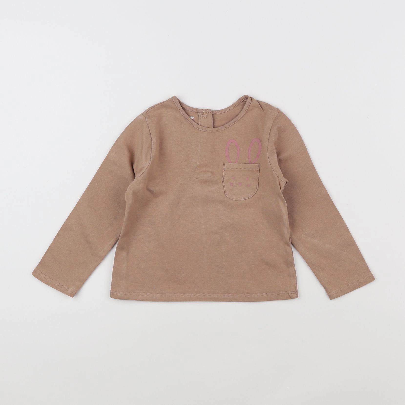 Vertbaudet - tee-shirt marron - 18 mois