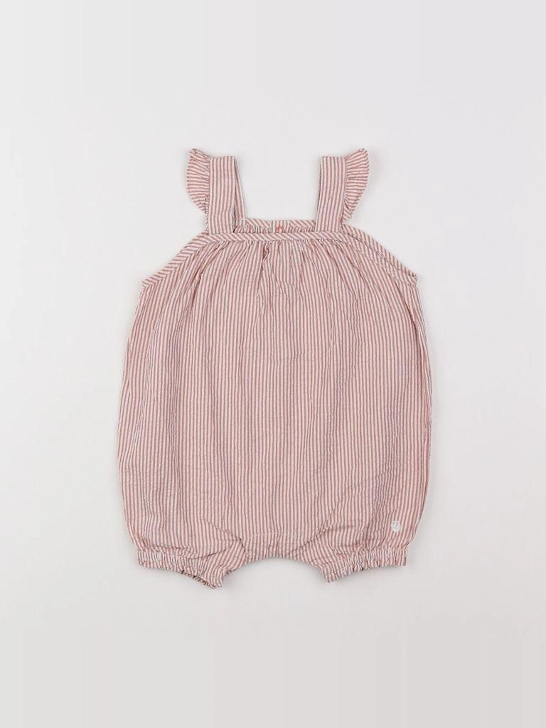 Petit Bateau - combinaison blanc, rose - 3 mois