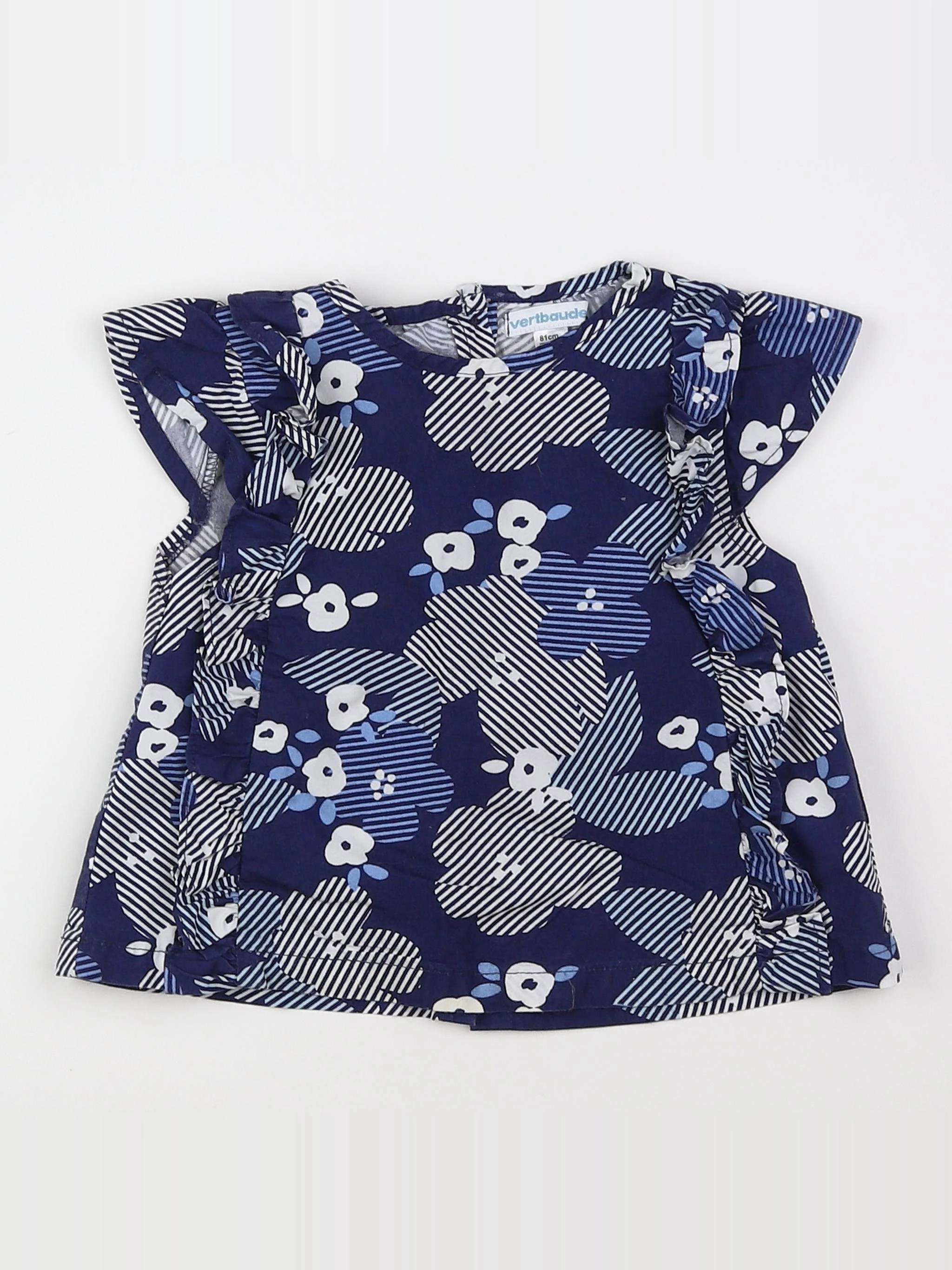 Vertbaudet - blouse bleu - 18 mois