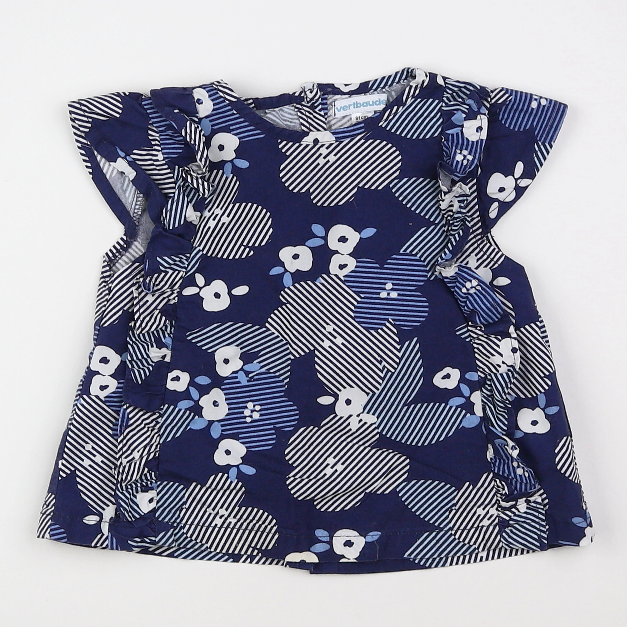 Vertbaudet - blouse bleu - 18 mois