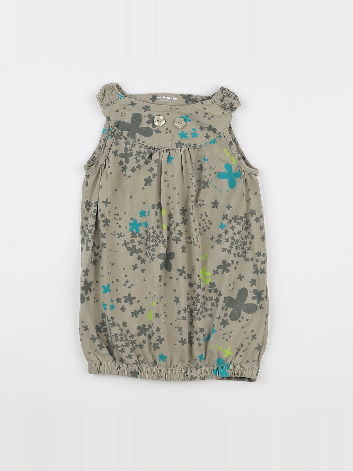 Vertbaudet - robe vert - 2 ans