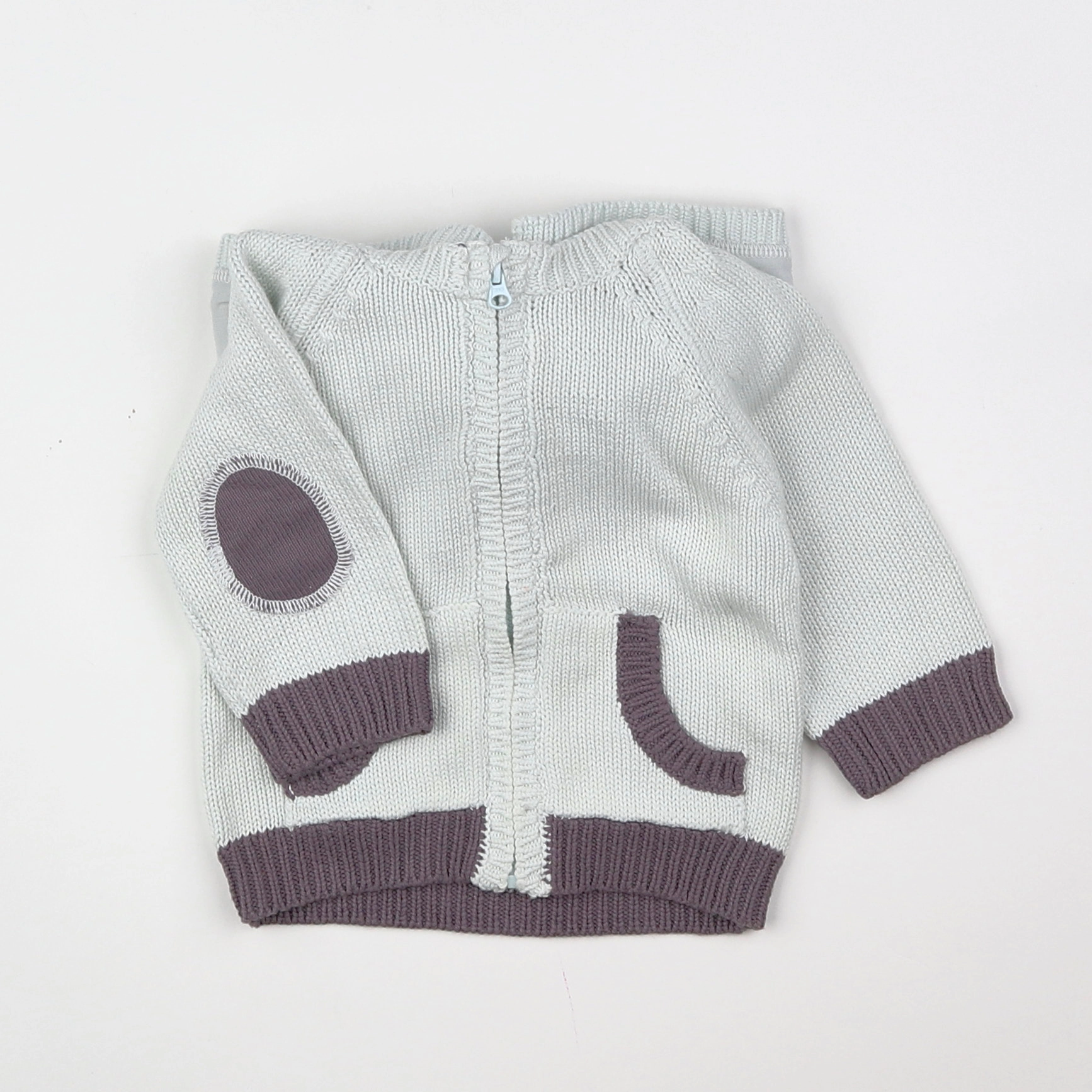 Vertbaudet - gilet gris - 6 mois