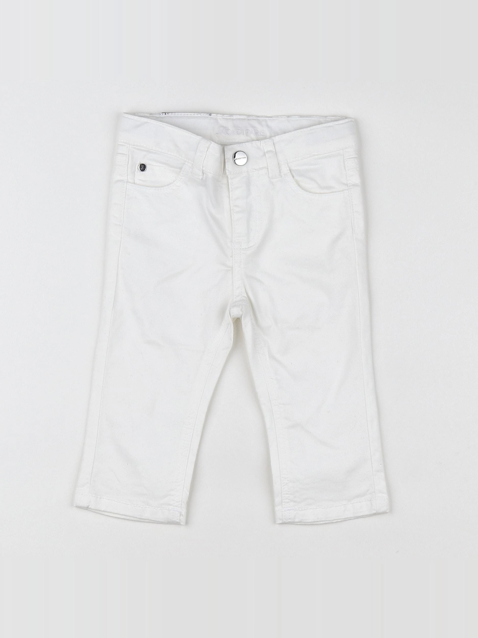 Jacadi - jean blanc - 12 mois