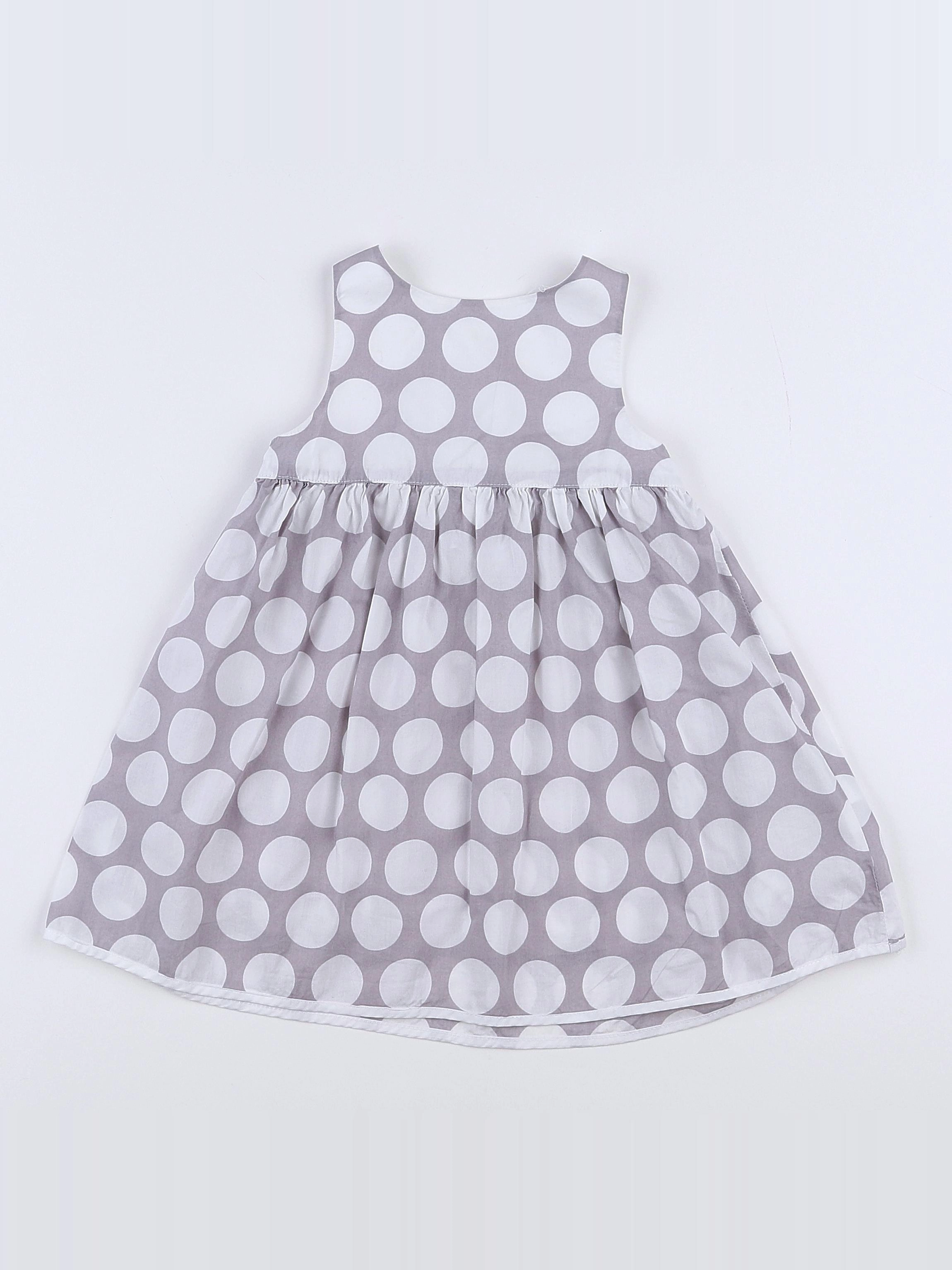 Jacadi - robe gris, blanc - 18 mois
