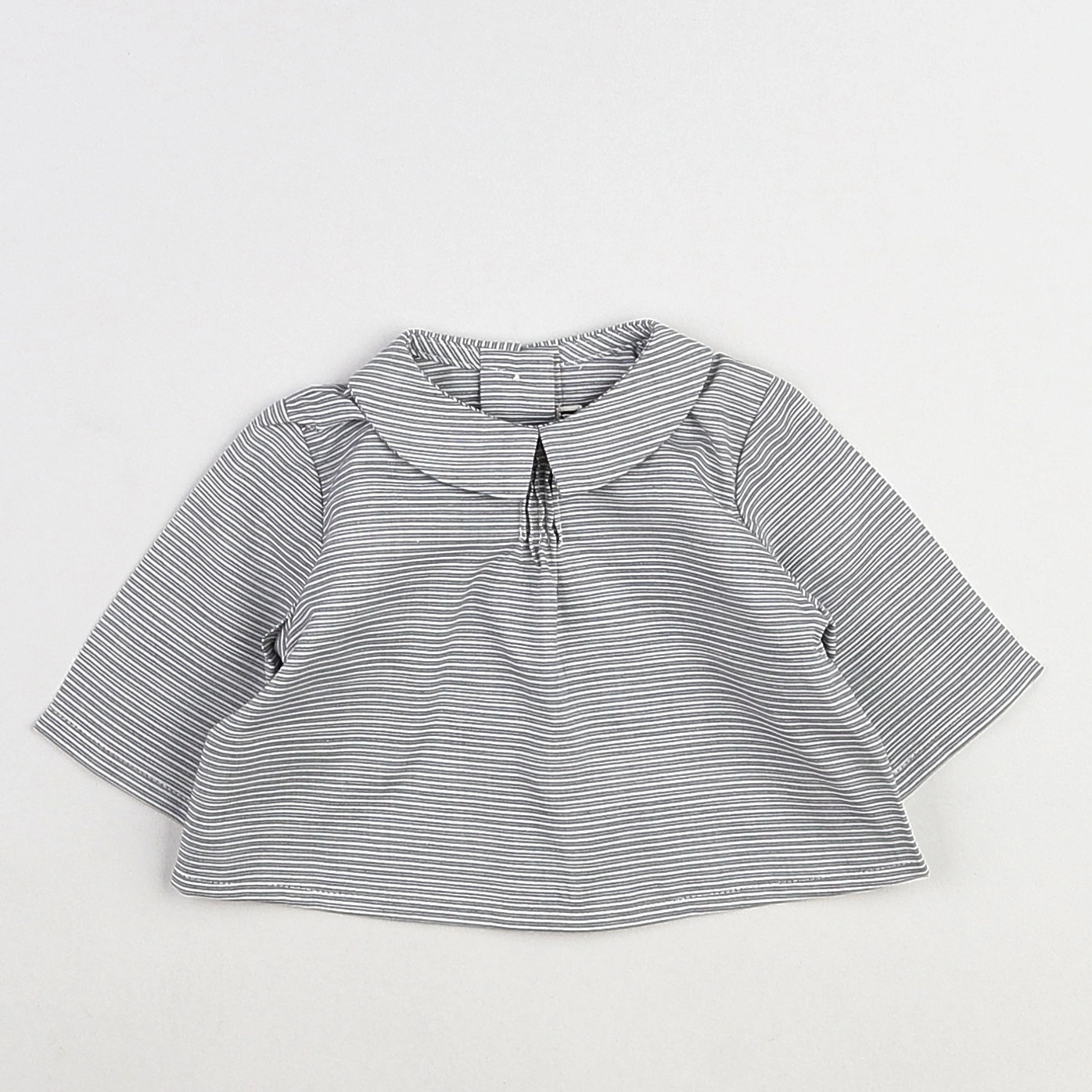 Bonton - blouse blanc, gris - 1 mois