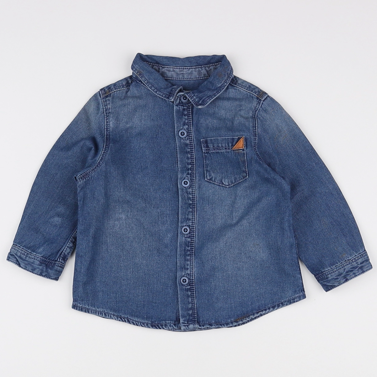 Zara - chemise bleu - 6/9 mois