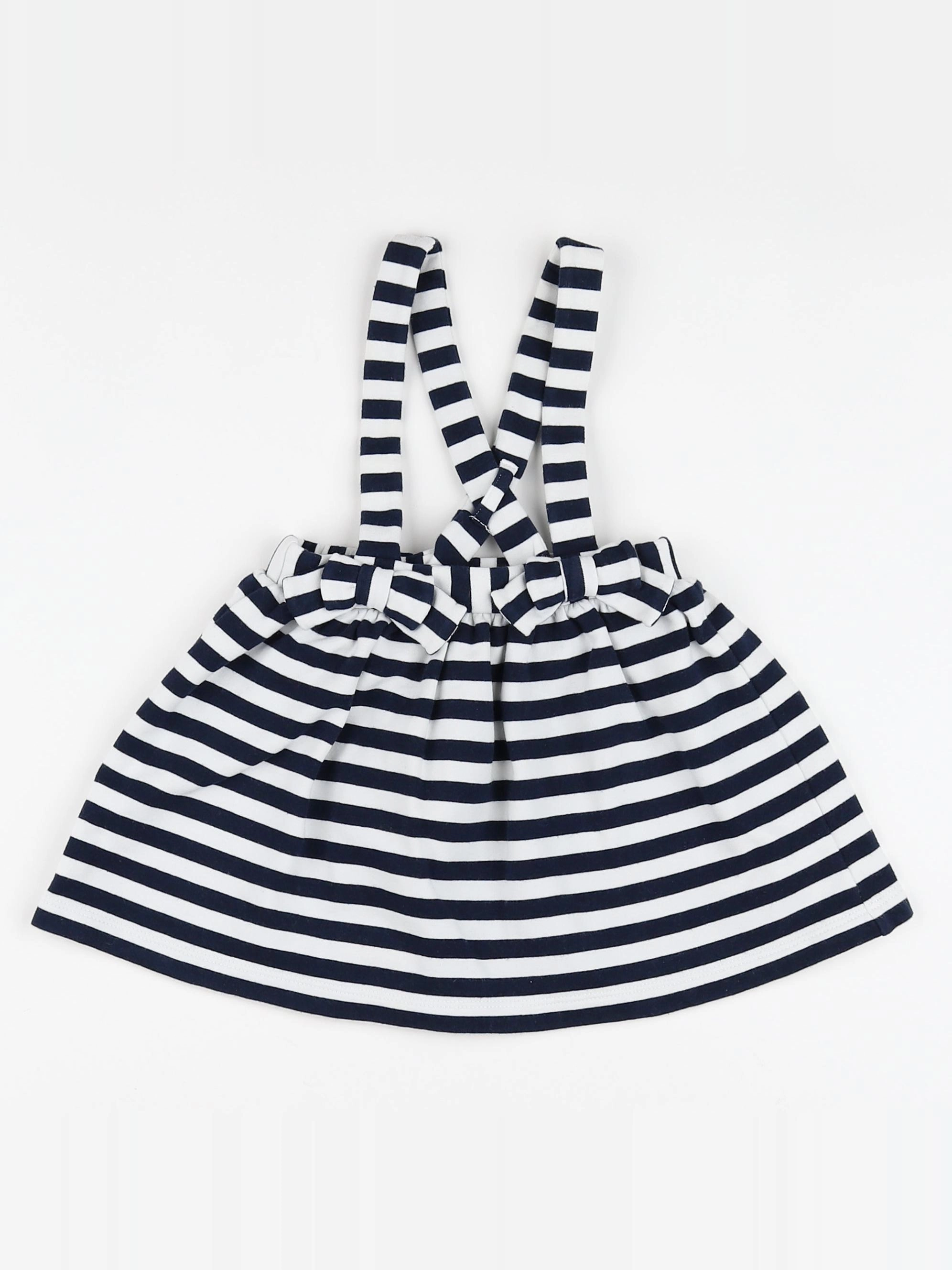 Jacadi - jupe doublé bleu, blanc - 18 mois