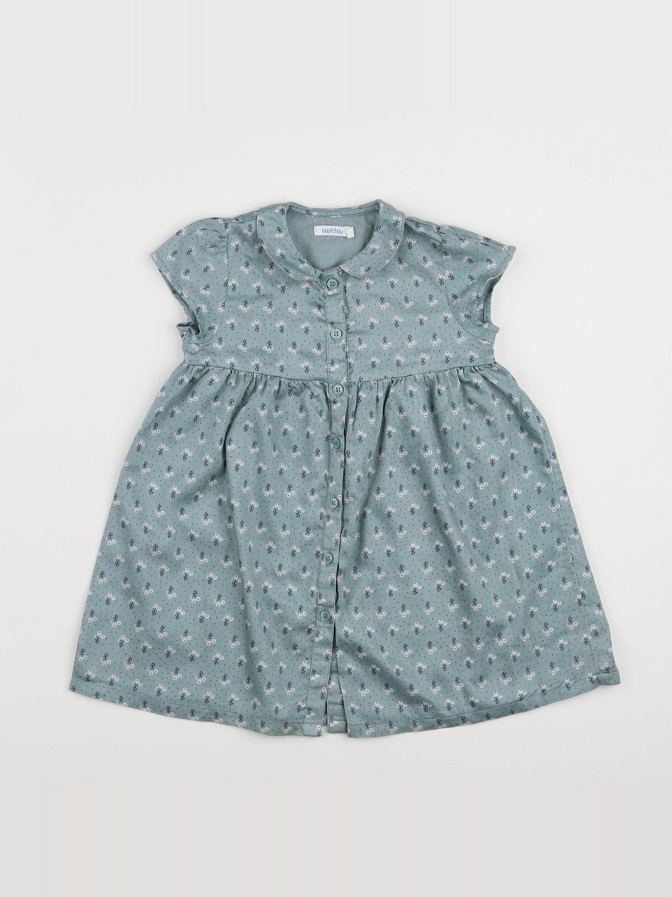 Boutchou - robe bleu - 12 mois